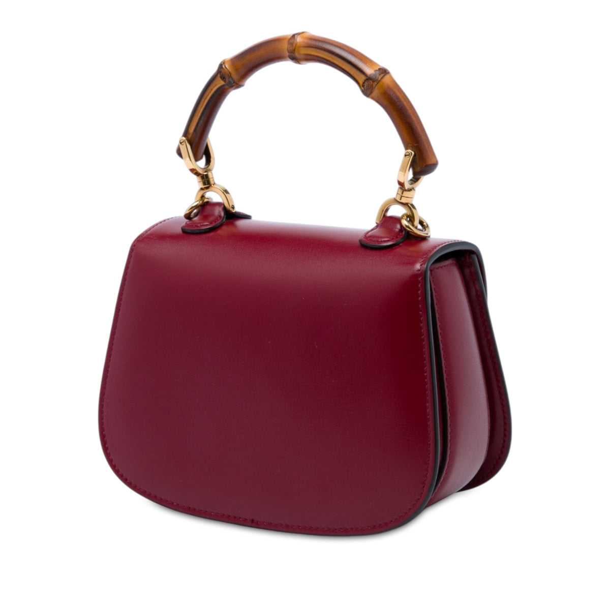 Gucci Mini Calfskin Web 1947 Bamboo Top Handle Bag