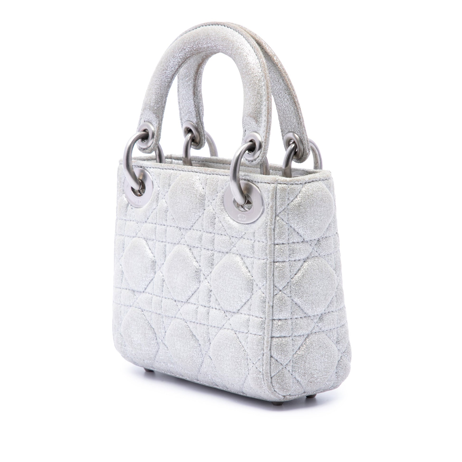 Dior Micro Metallic Calfskin Cannage Lady Dior