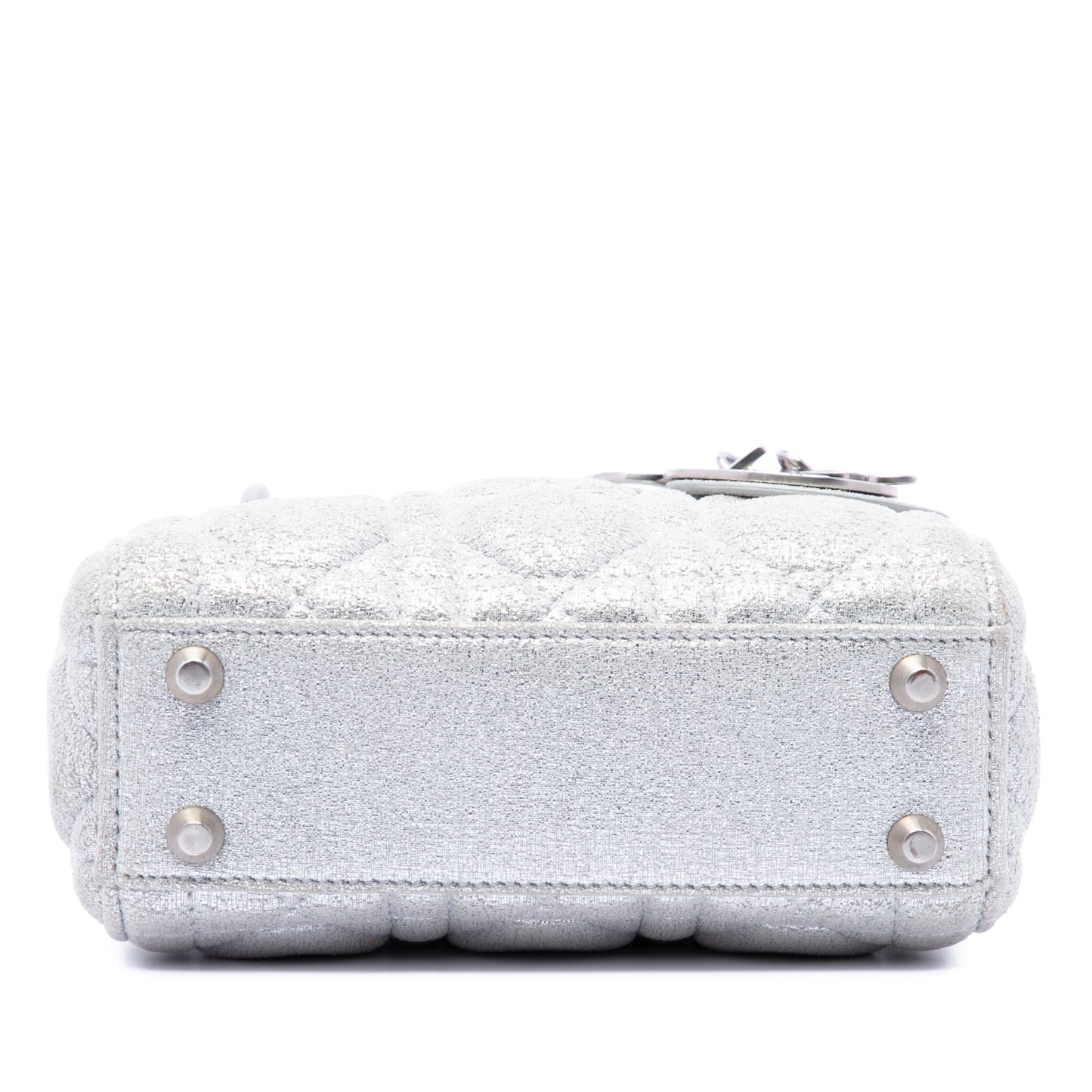 Dior Micro Metallic Calfskin Cannage Lady Dior