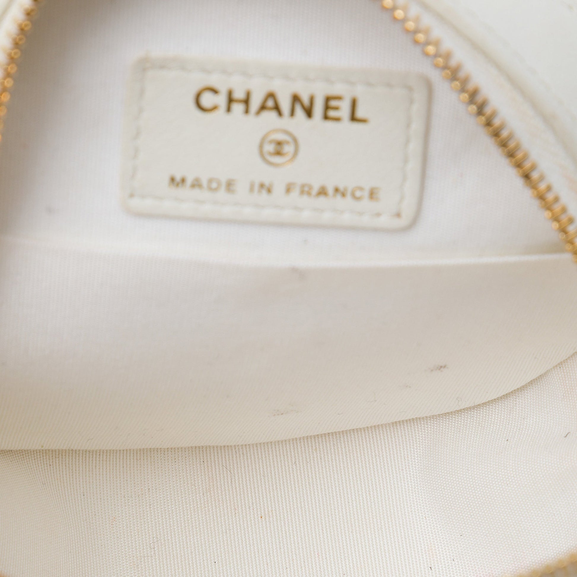 Chanel CC Chevron Shearling Round Clutch with Chain