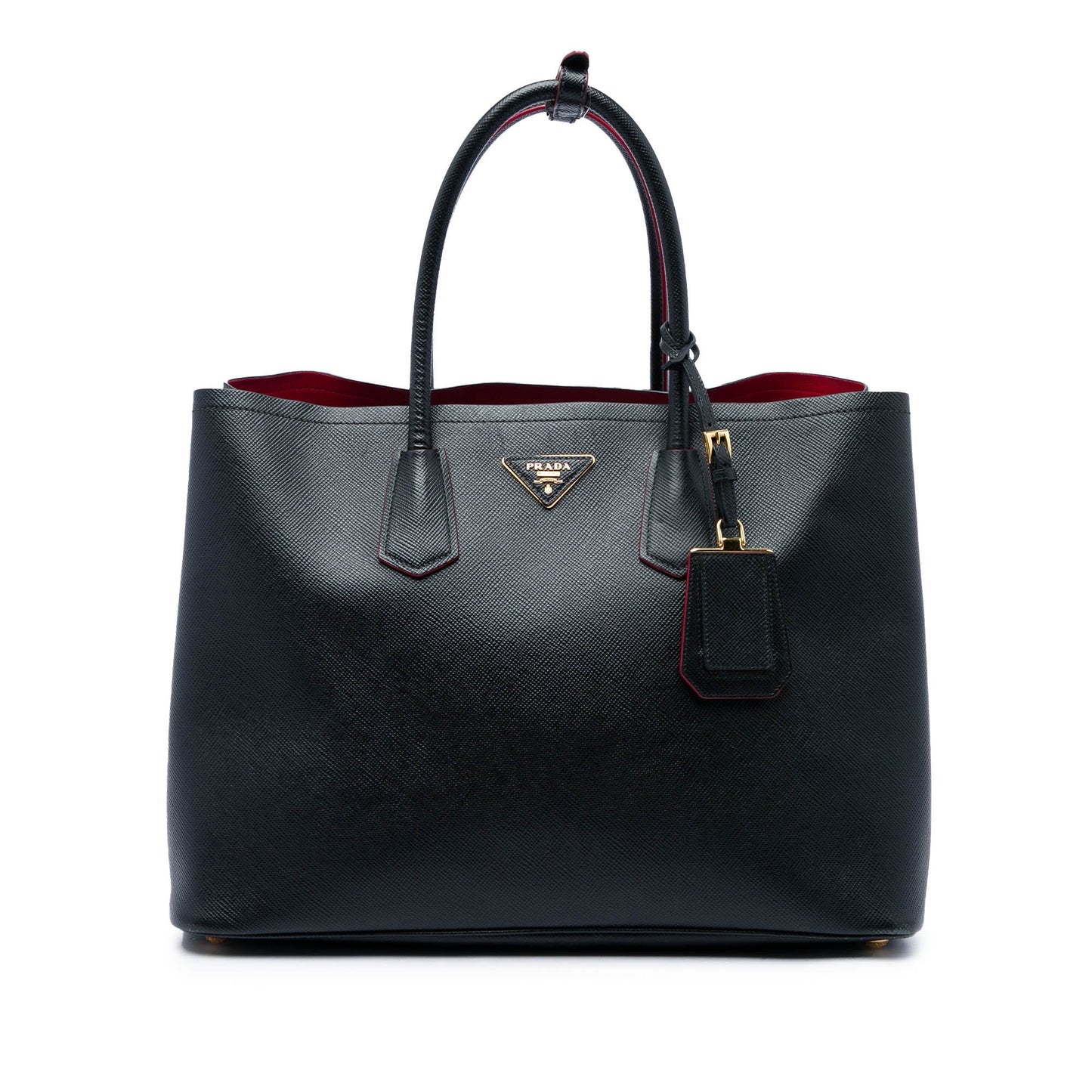 Prada Large Saffiano Cuir Double Satchel