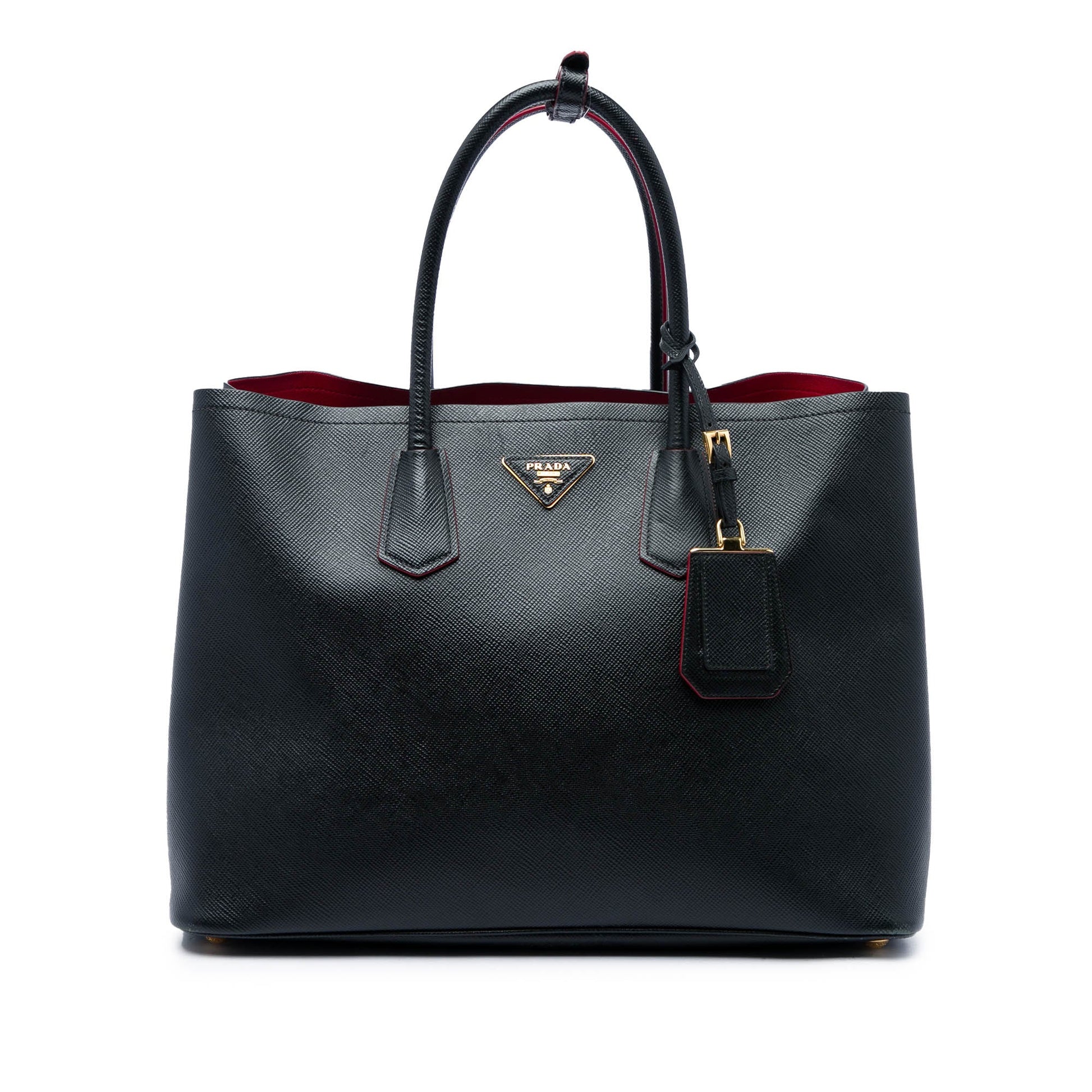 Prada Large Saffiano Cuir Double Satchel
