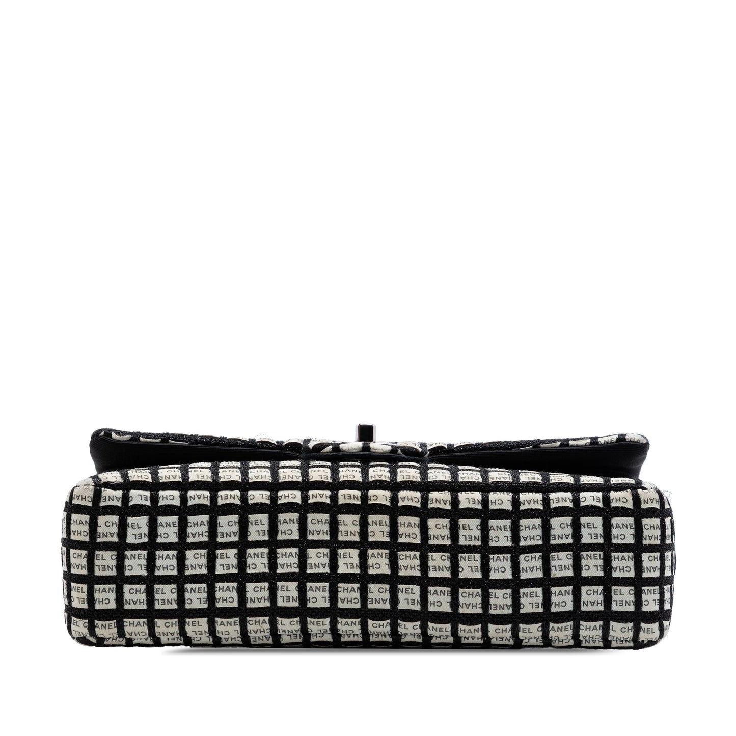 Chanel Medium Classic Tweed and Ribbon Logo Double Flap