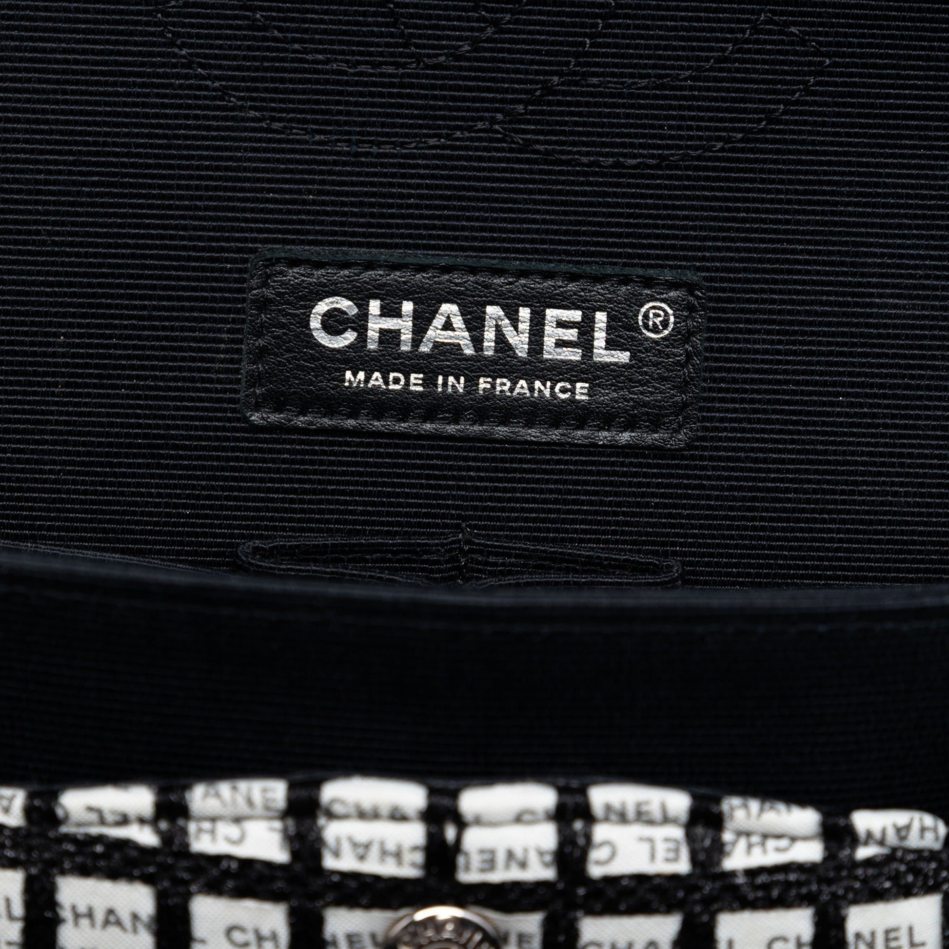 Chanel Medium Classic Tweed and Ribbon Logo Double Flap