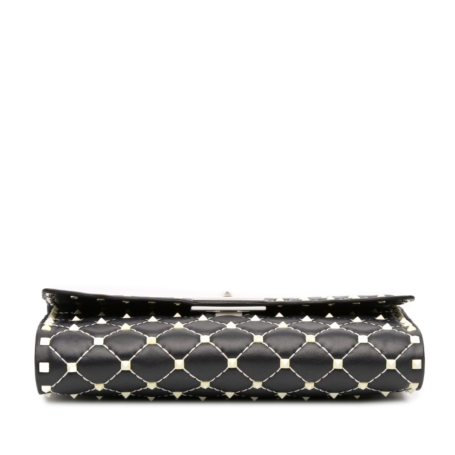Valentino Quilted Lambskin Free Rockstud Spike Wallet On Chain