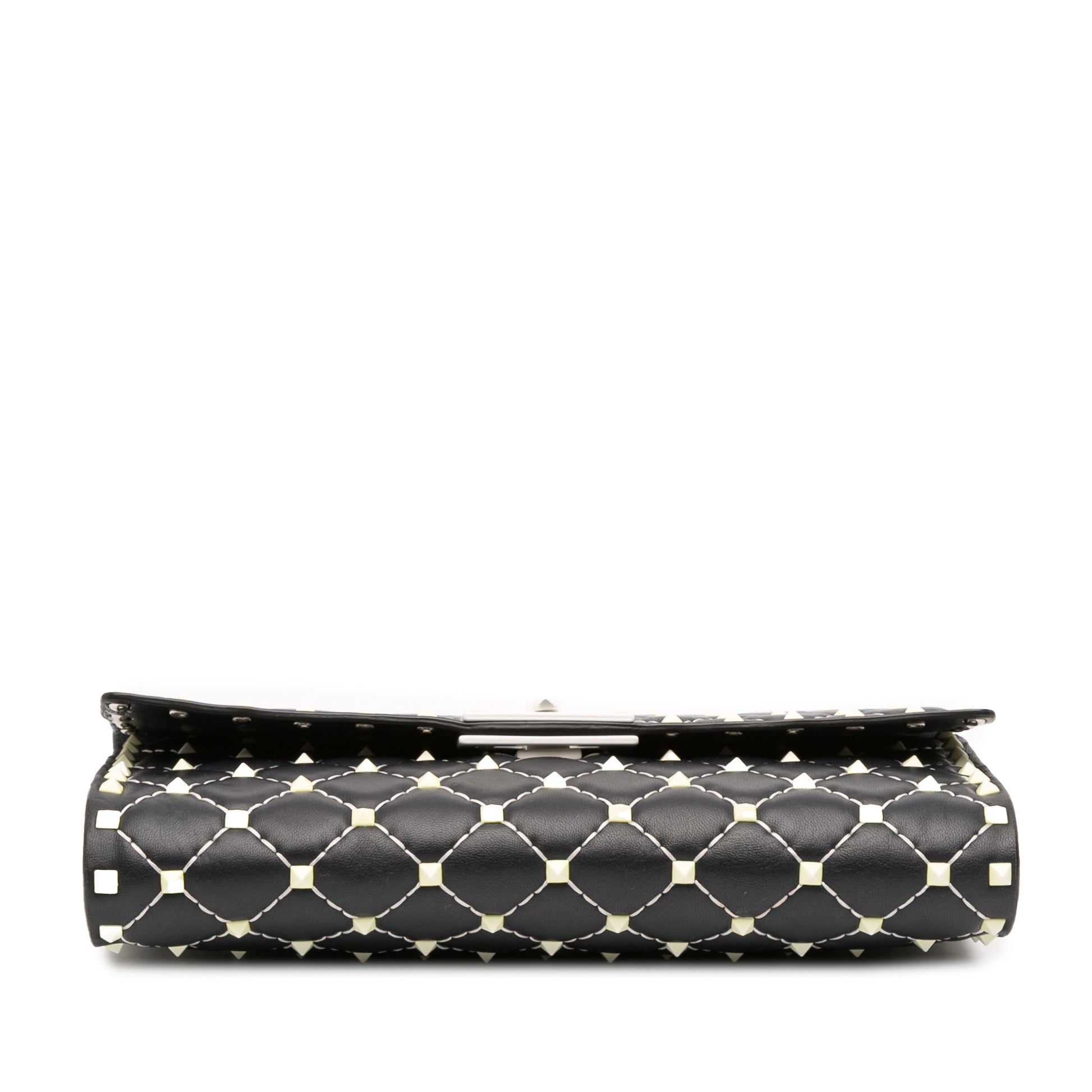 Valentino Quilted Lambskin Free Rockstud Spike Wallet On Chain