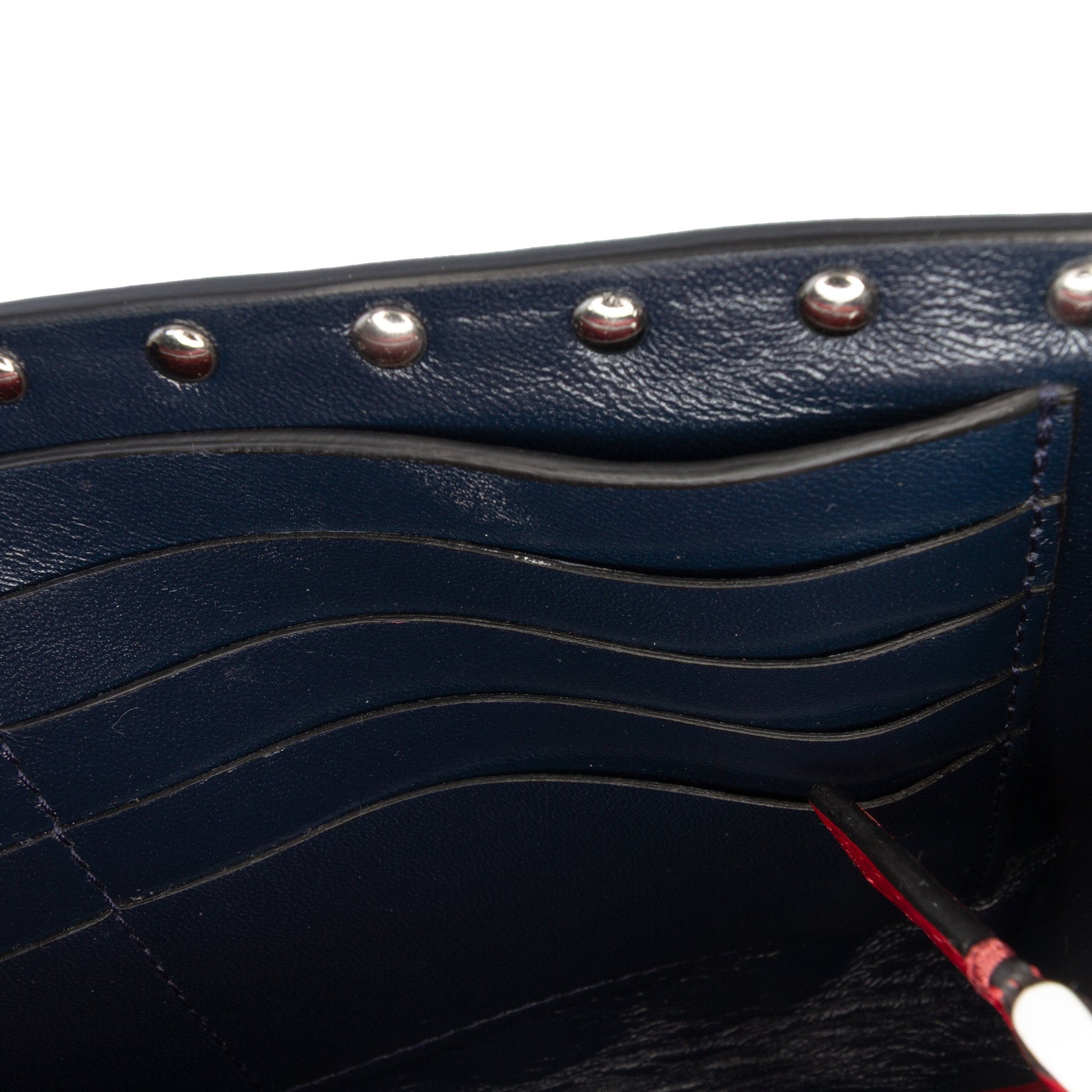 Valentino Quilted Lambskin Free Rockstud Spike Wallet On Chain
