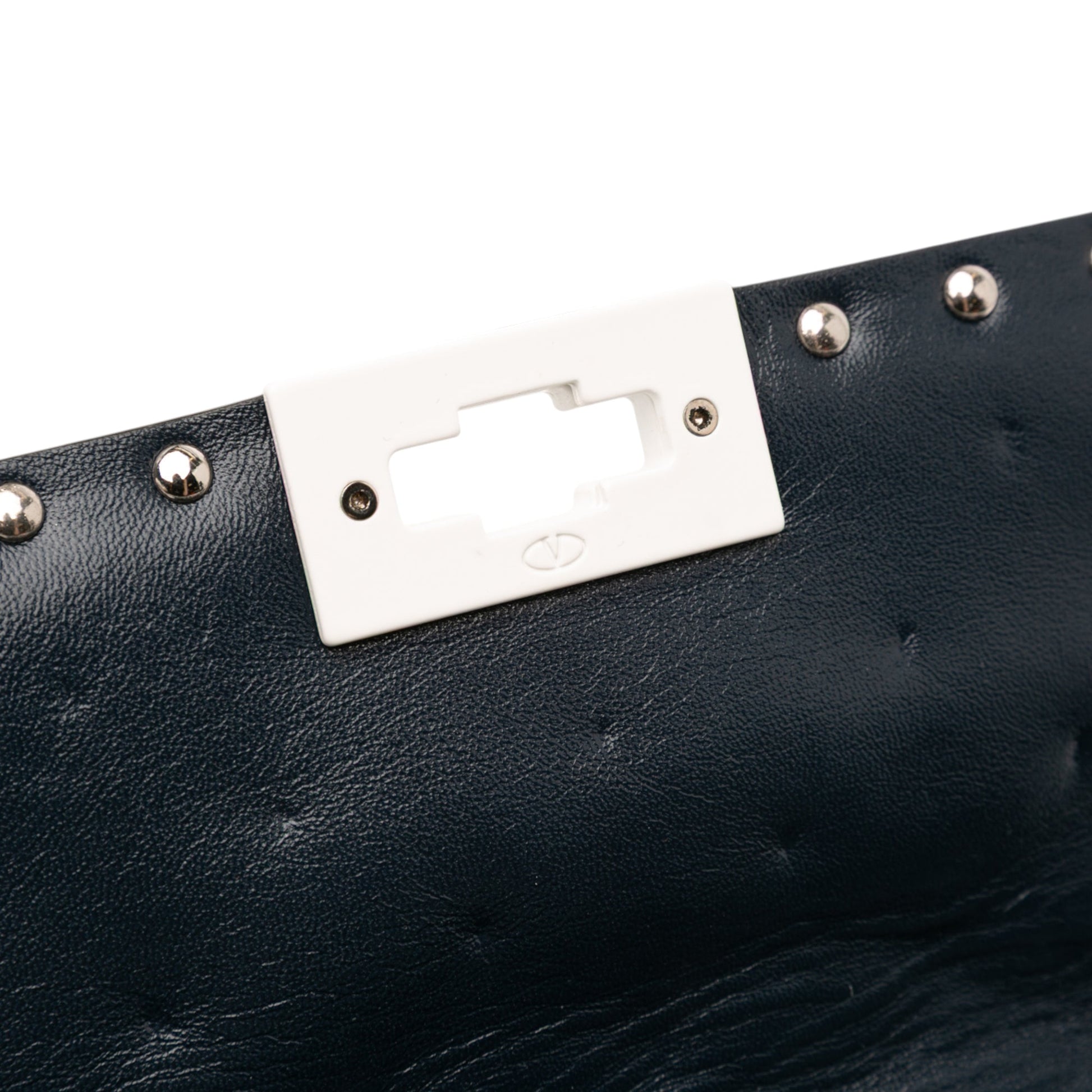 Valentino Quilted Lambskin Free Rockstud Spike Wallet On Chain