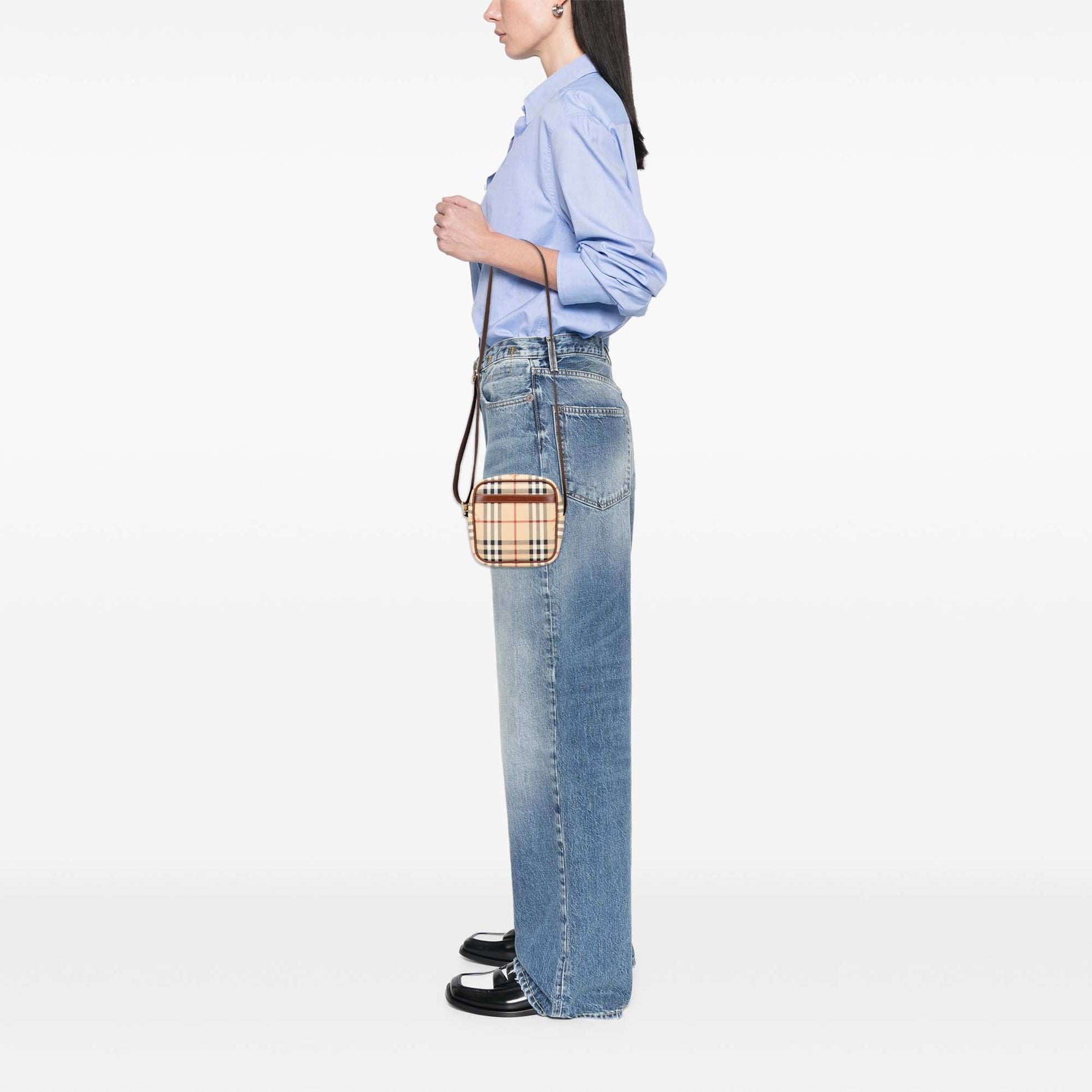 Burberry Haymarket Check Coated Canvas Crossbody
