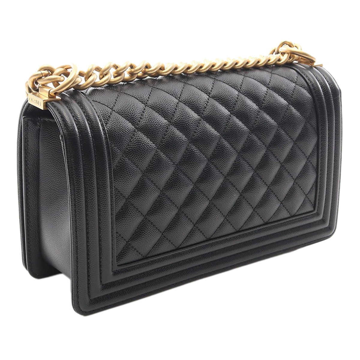 Chanel Old Medium Quilted Caviar Boy Flap
