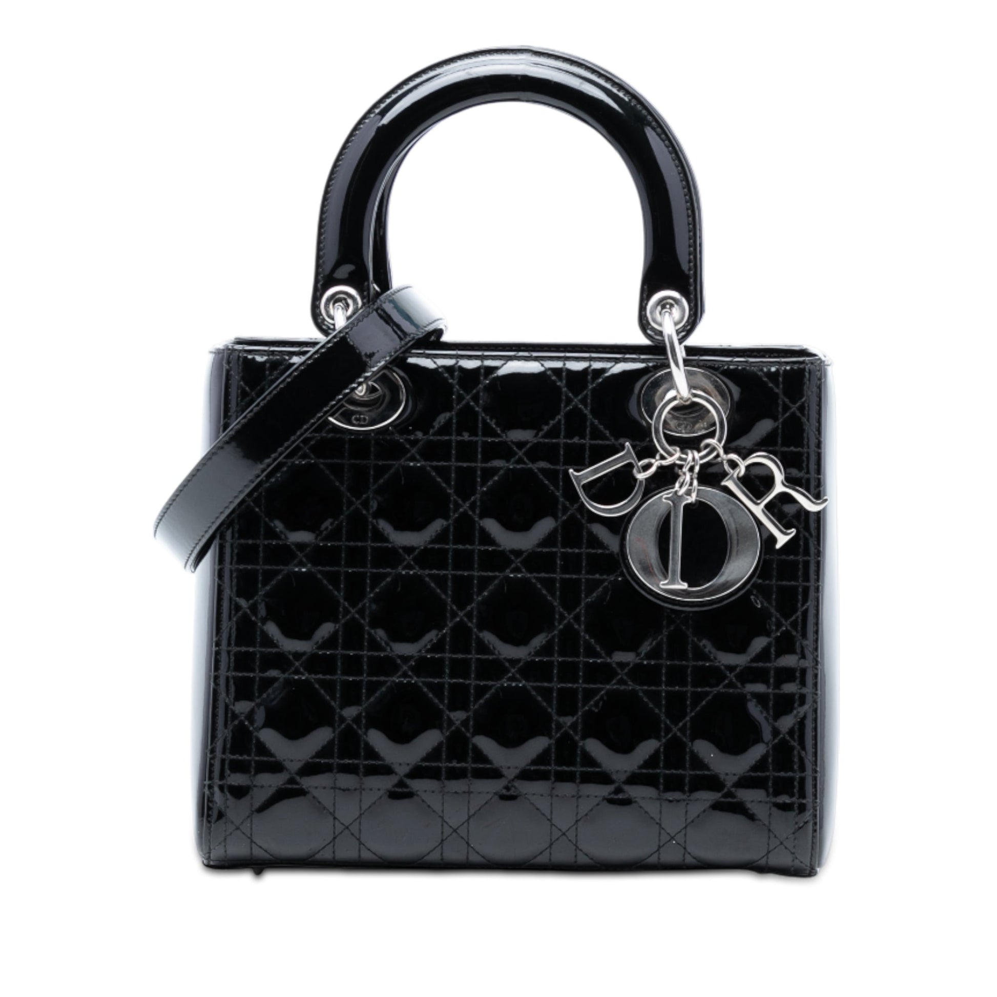 Dior Medium Patent Cannage Lady Dior