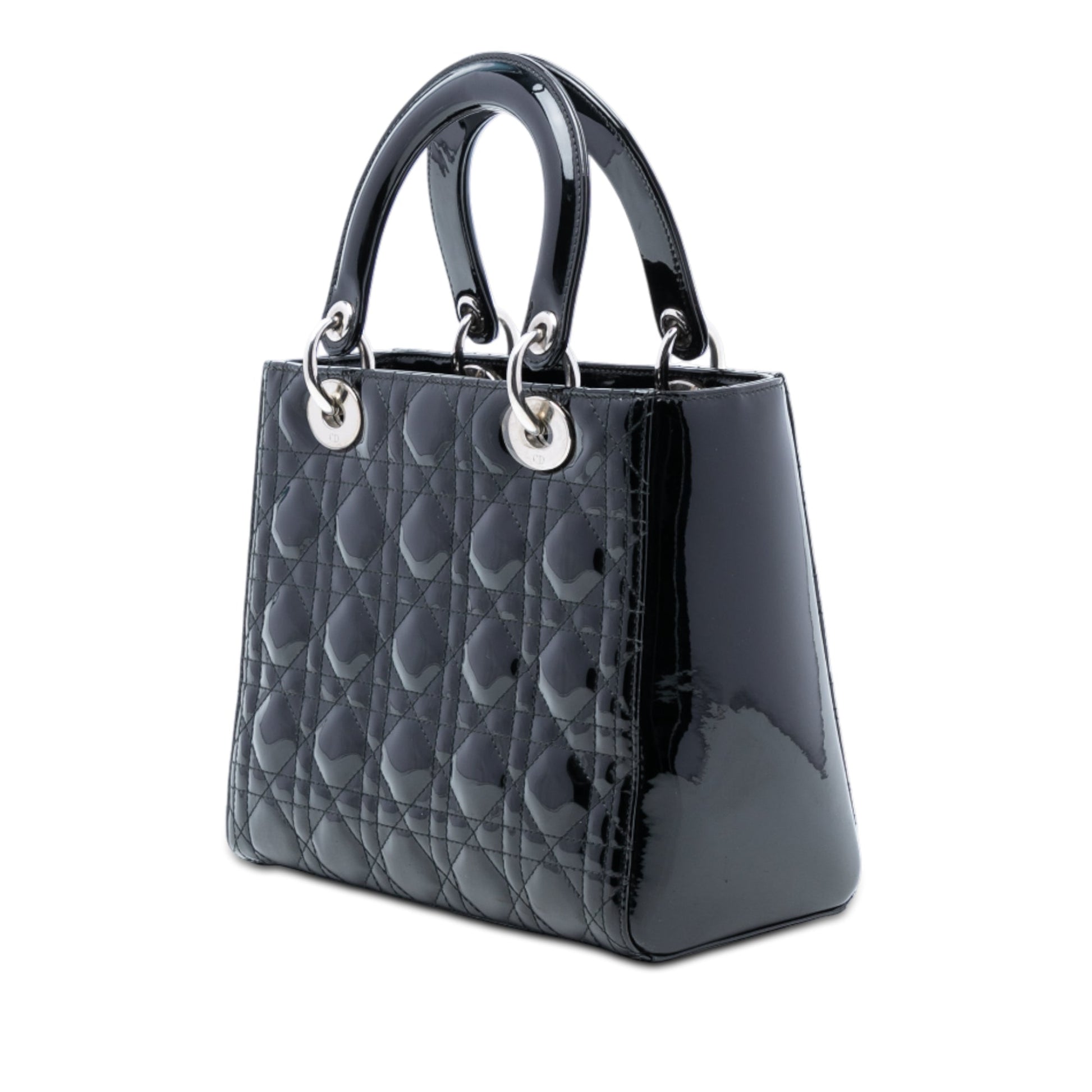 Dior Medium Patent Cannage Lady Dior