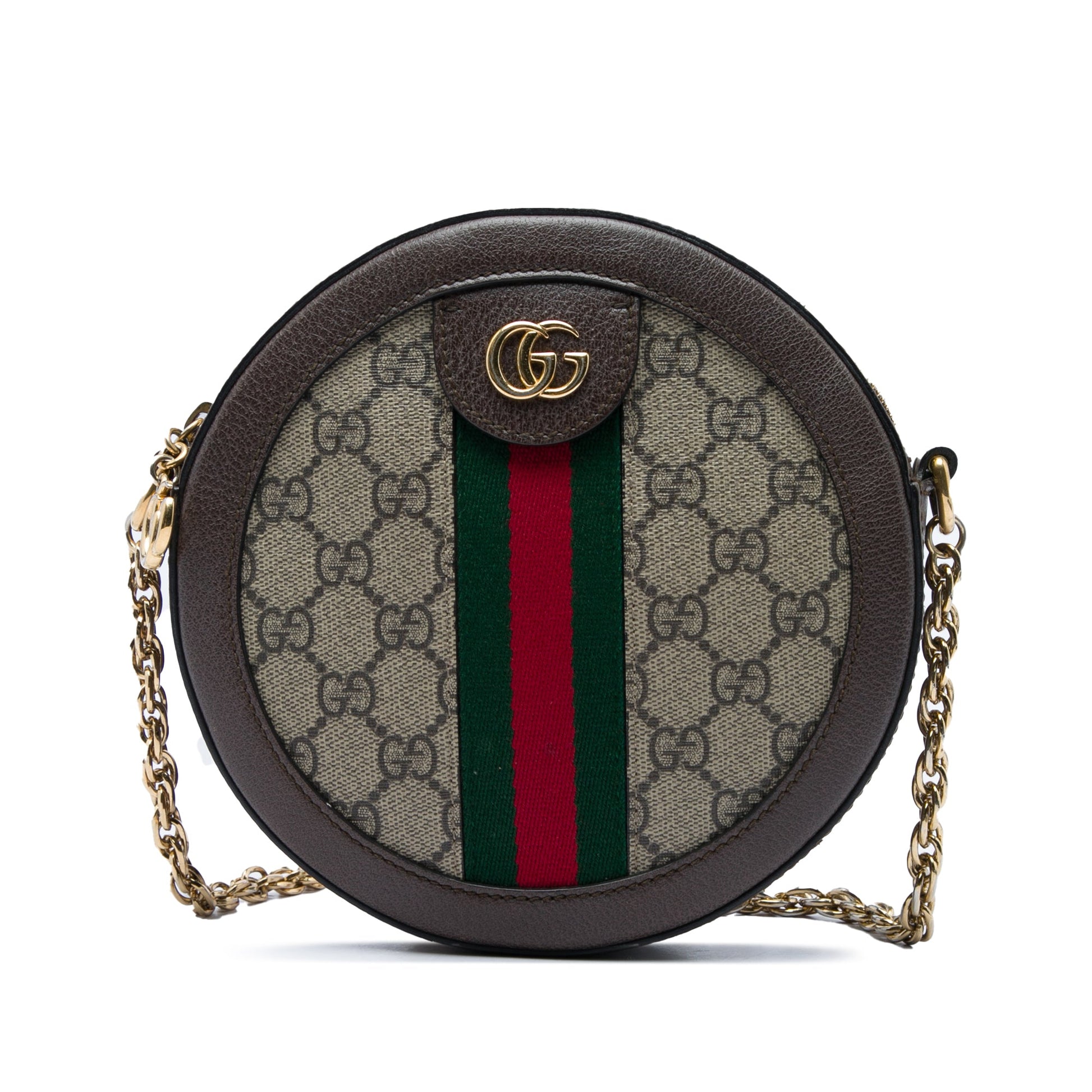 Gucci Mini GG Supreme Web Ophidia Round Crossbody