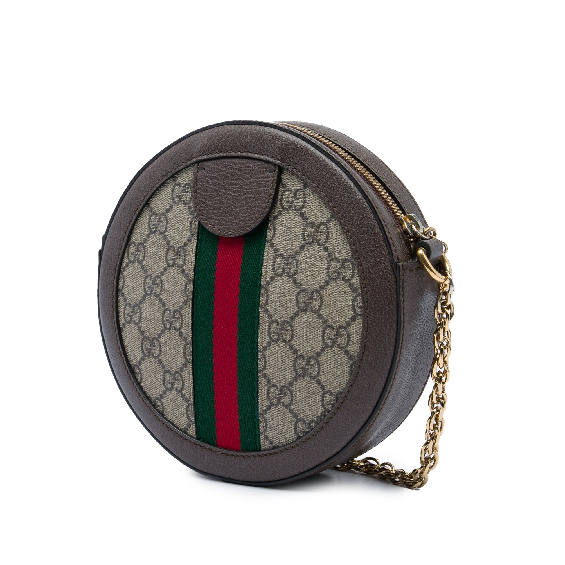 Gucci Mini GG Supreme Web Ophidia Round Crossbody