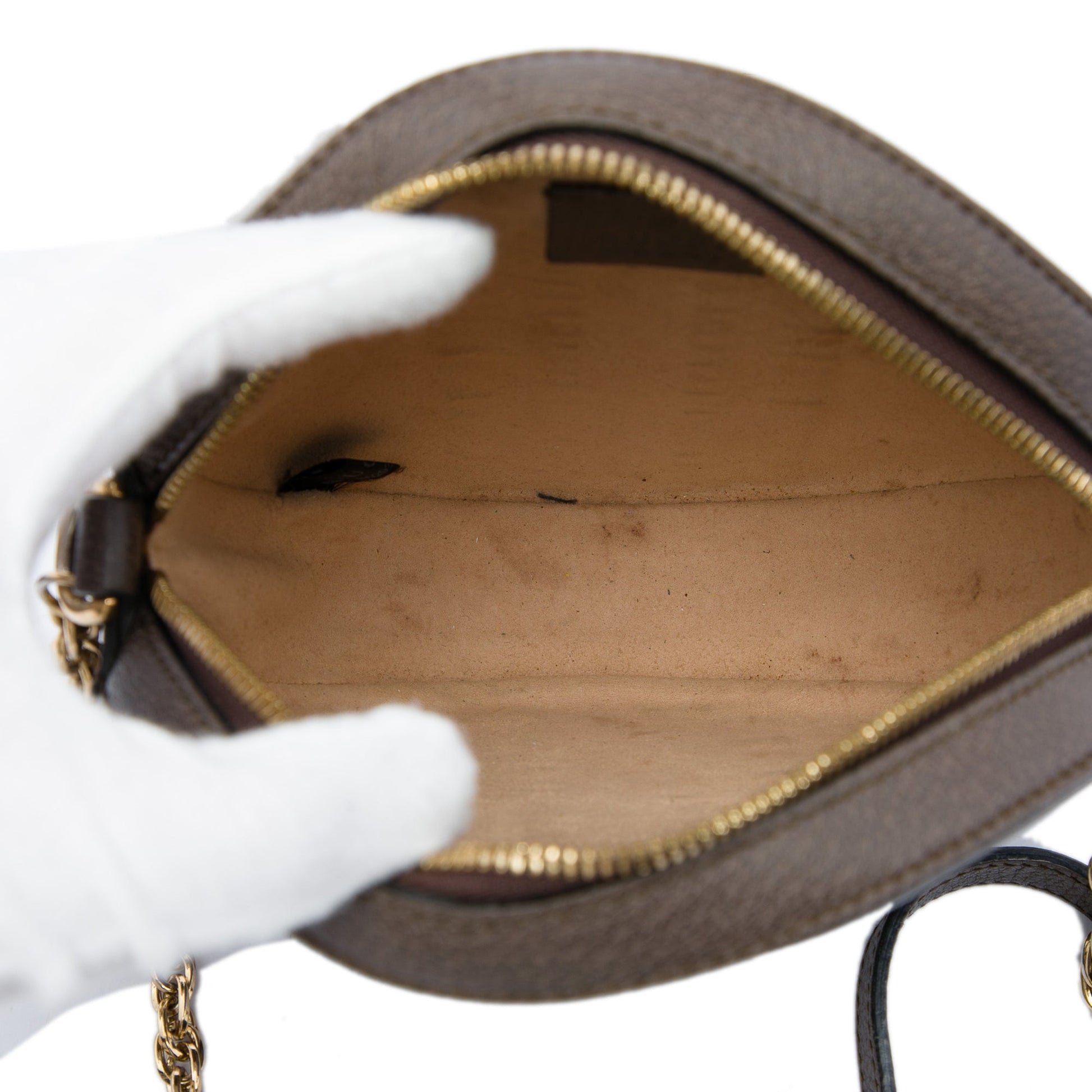 Gucci Mini GG Supreme Web Ophidia Round Crossbody
