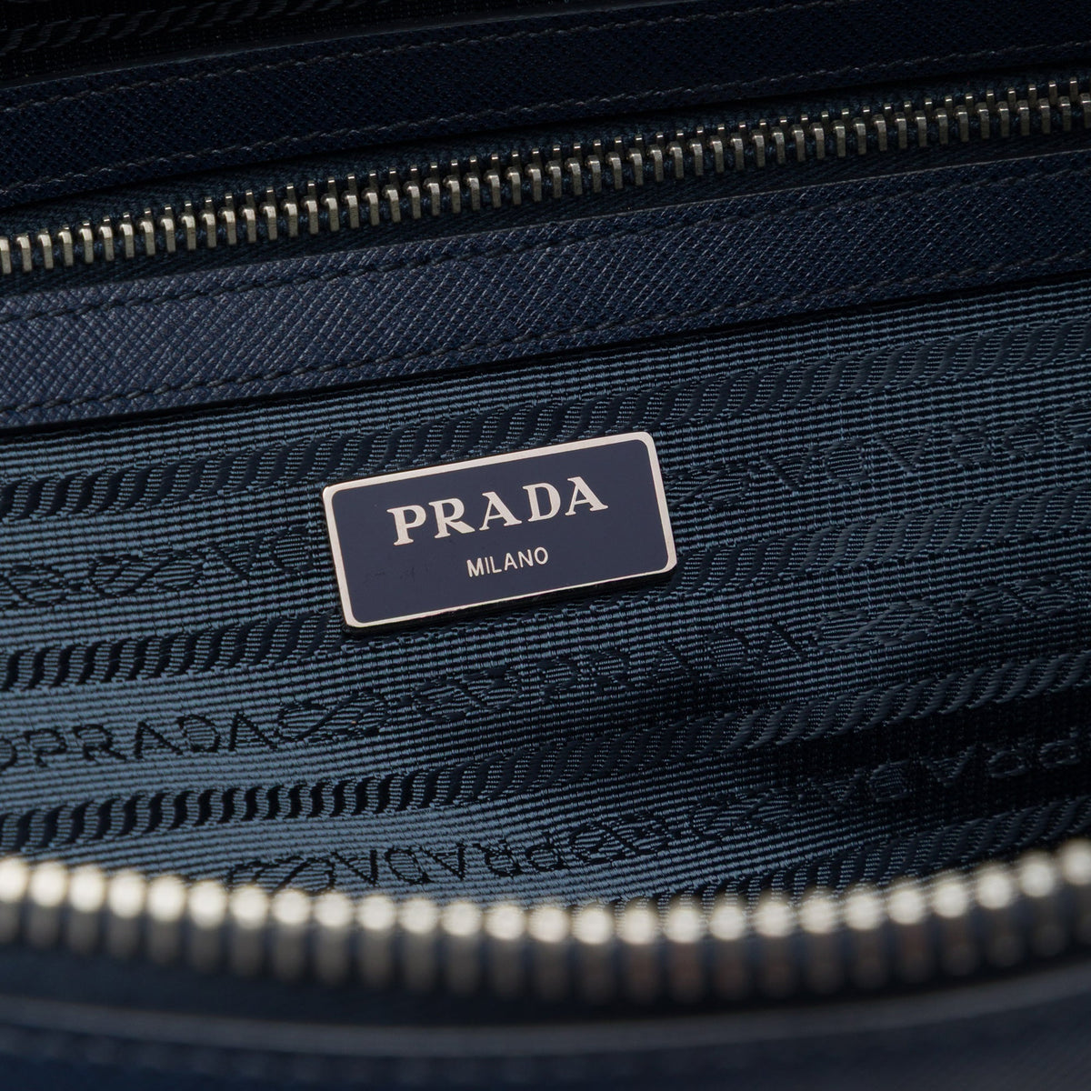 Prada Saffiano Travel Briefcase — Blue