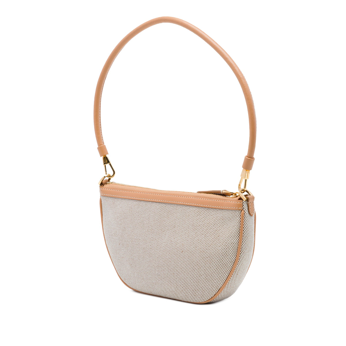 Burberry Mini Embossed Logo Canvas Olympia Shoulder Bag — Brown