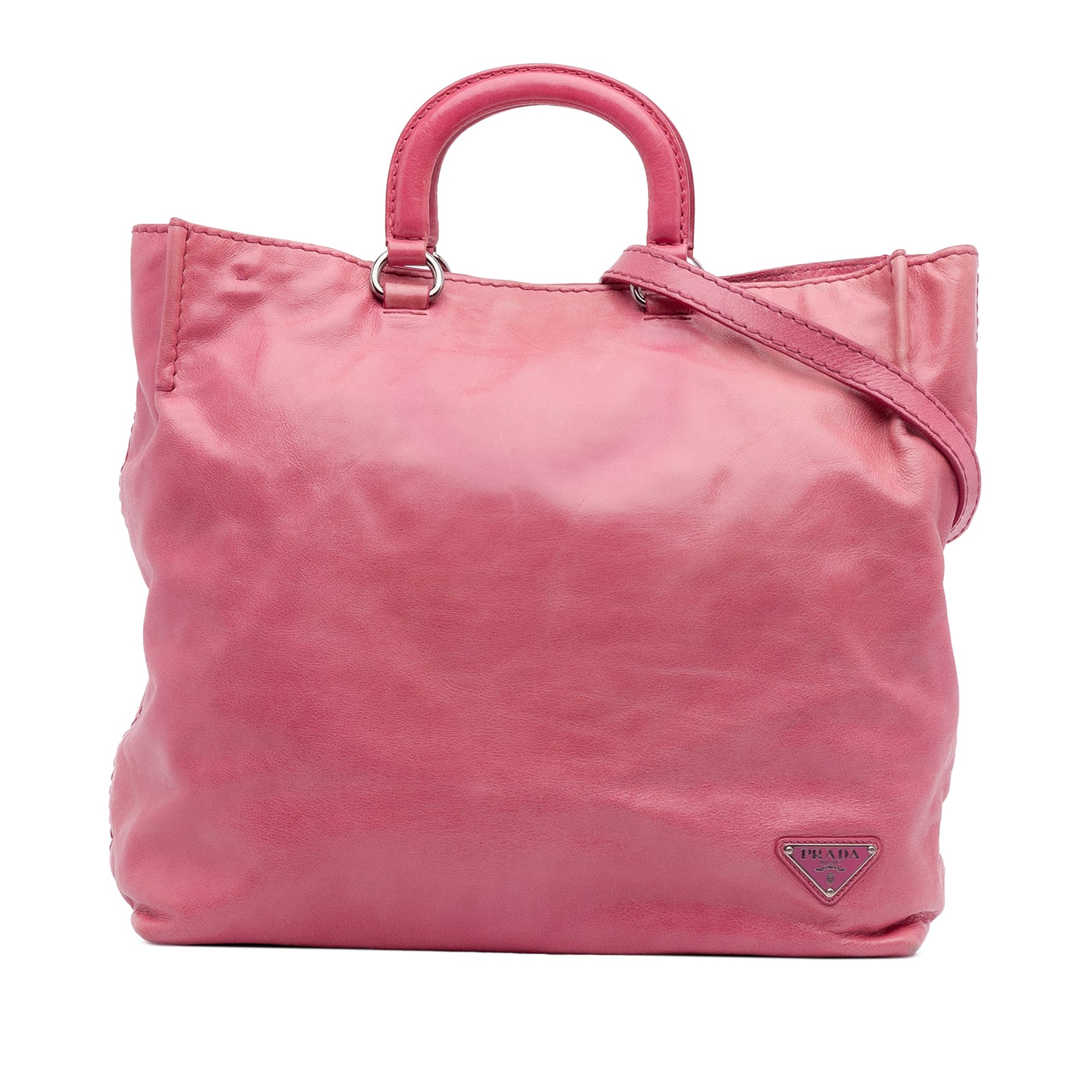 Prada Vitello Shine Open Convertible Tote