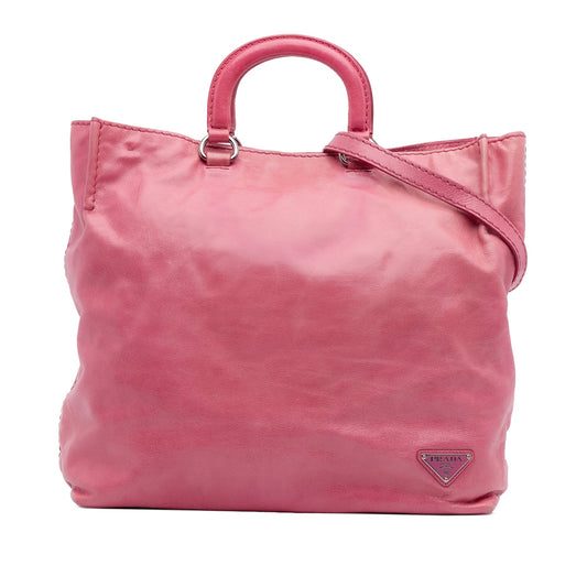 Prada Vitello Shine Open Convertible Tote