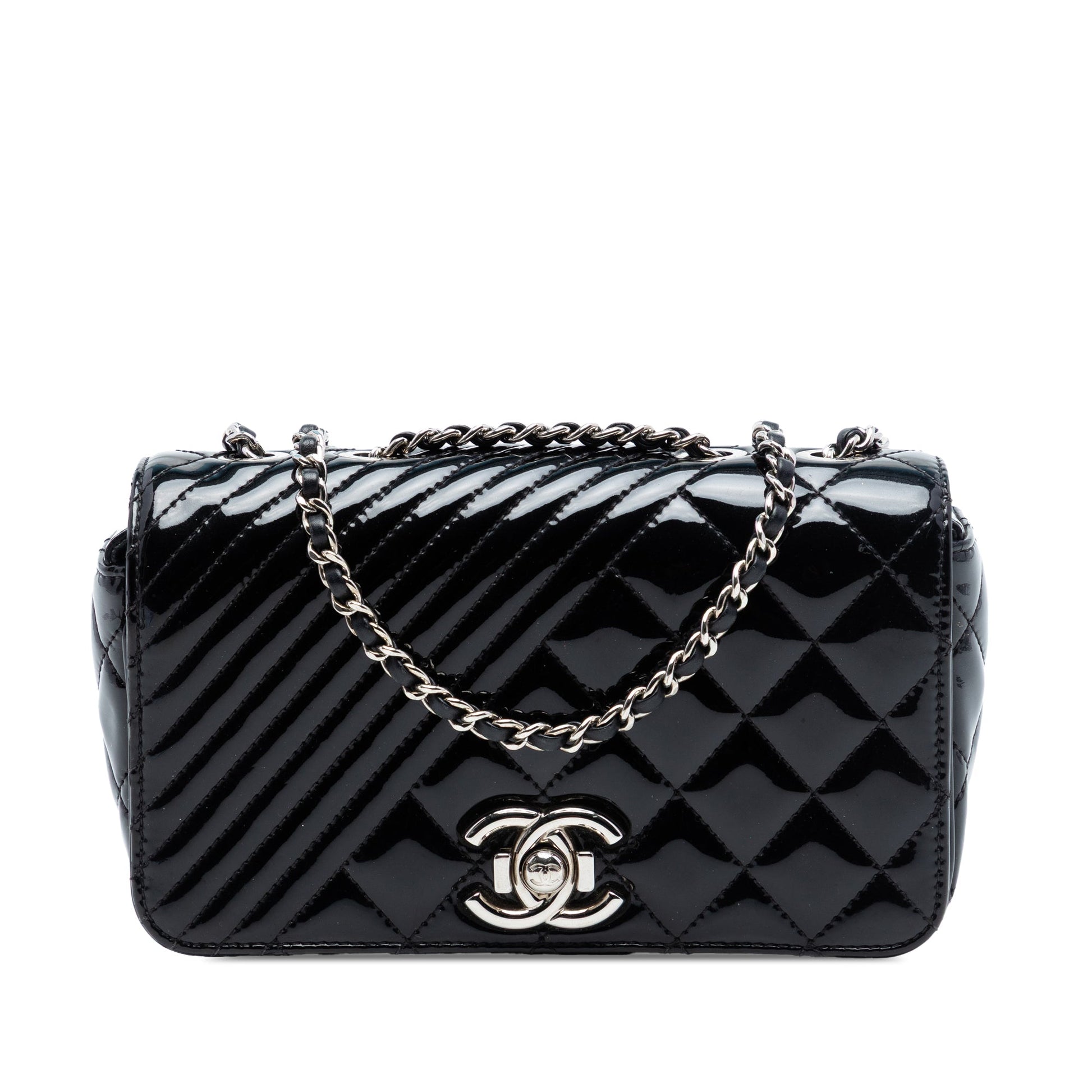 Chanel Small Quilted Patent Coco Boy Flap