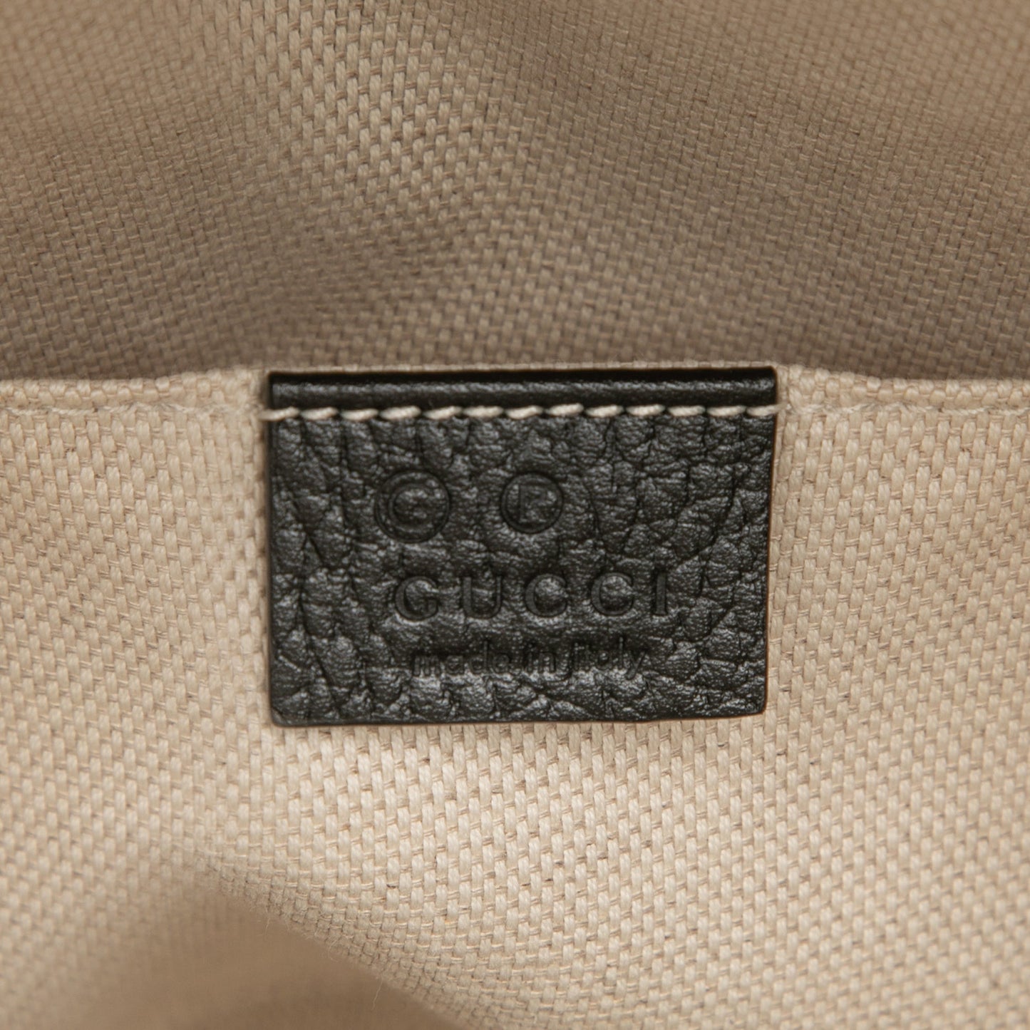 Gucci Pebbled Calfskin Soho Chain Backpack