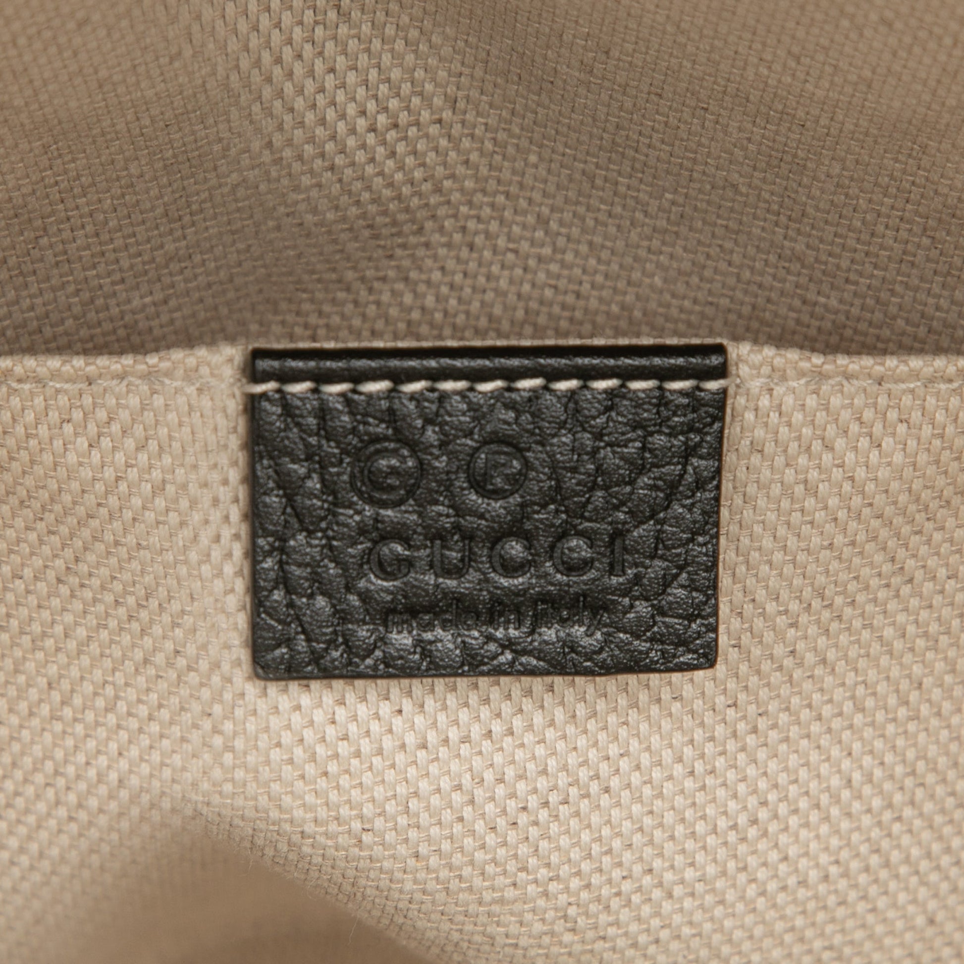 Gucci Pebbled Calfskin Soho Chain Backpack