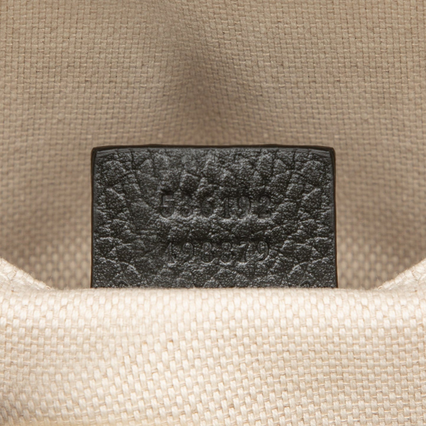 Gucci Pebbled Calfskin Soho Chain Backpack