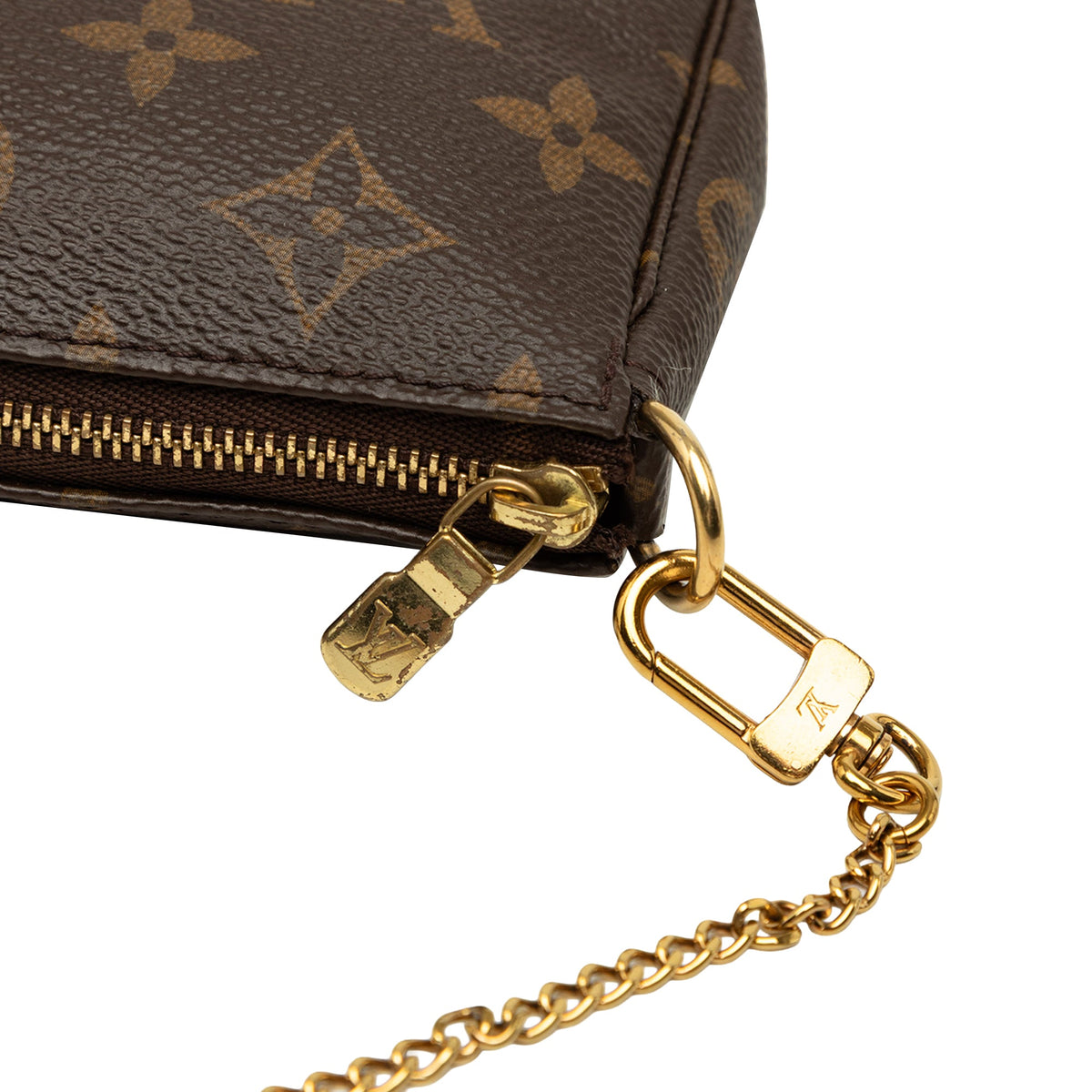 Louis Vuitton Monogram Mini Pochette Accessoires — Brown