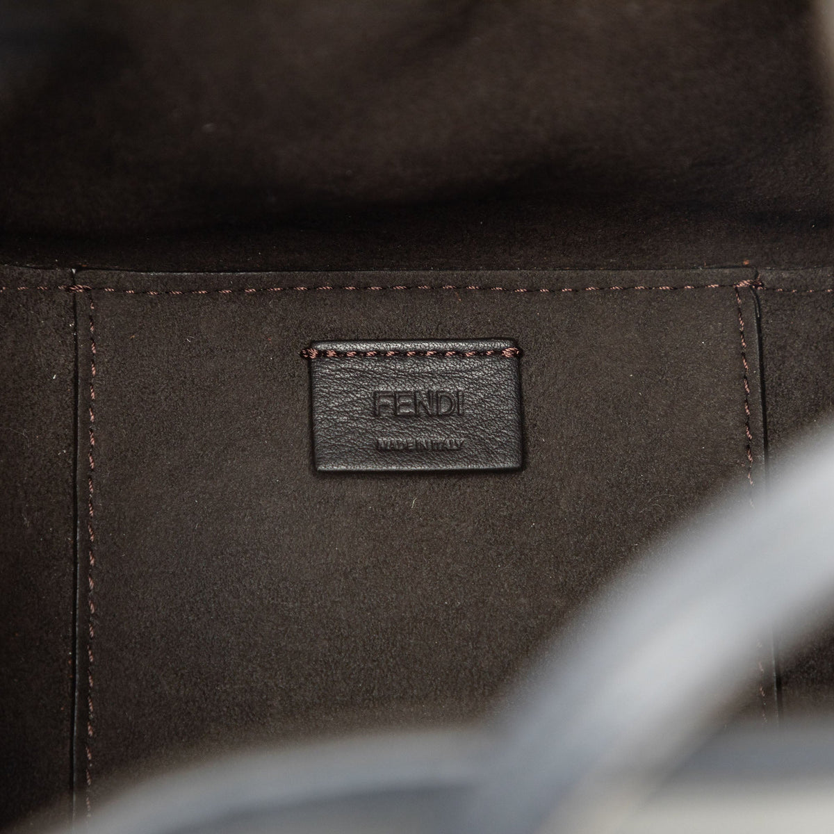 Fendi Mini Zucca Chenille Origami Shoulder Bag — Gray