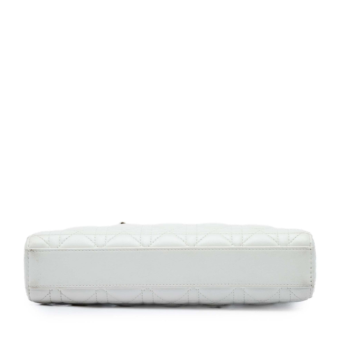 Dior Medium Lambskin Cannage Lady D Joy — White