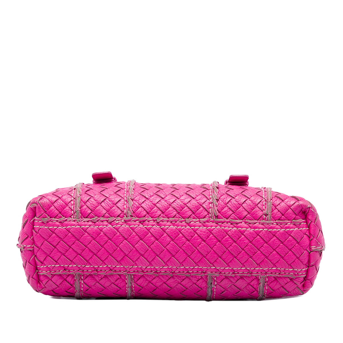 Bottega Veneta Intrecciato Vivo Cervo Satchel — Pink