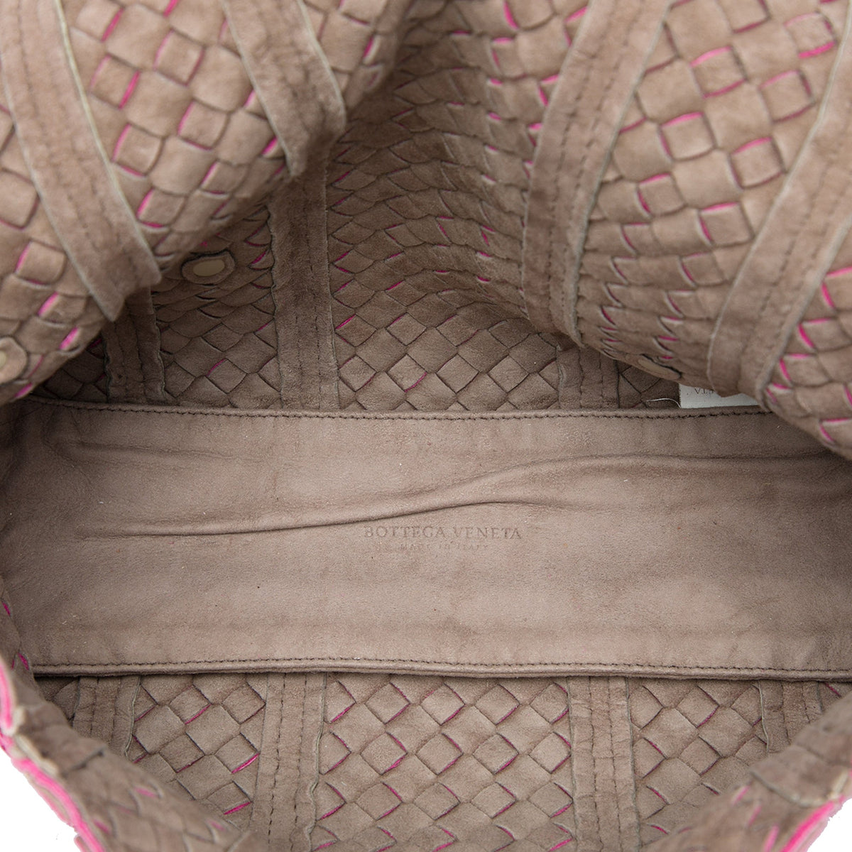 Bottega Veneta Intrecciato Vivo Cervo Satchel — Pink