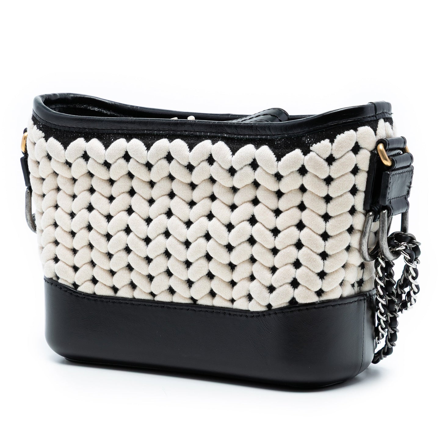 Chanel Small Knit and Calfskin Gabrielle Hobo