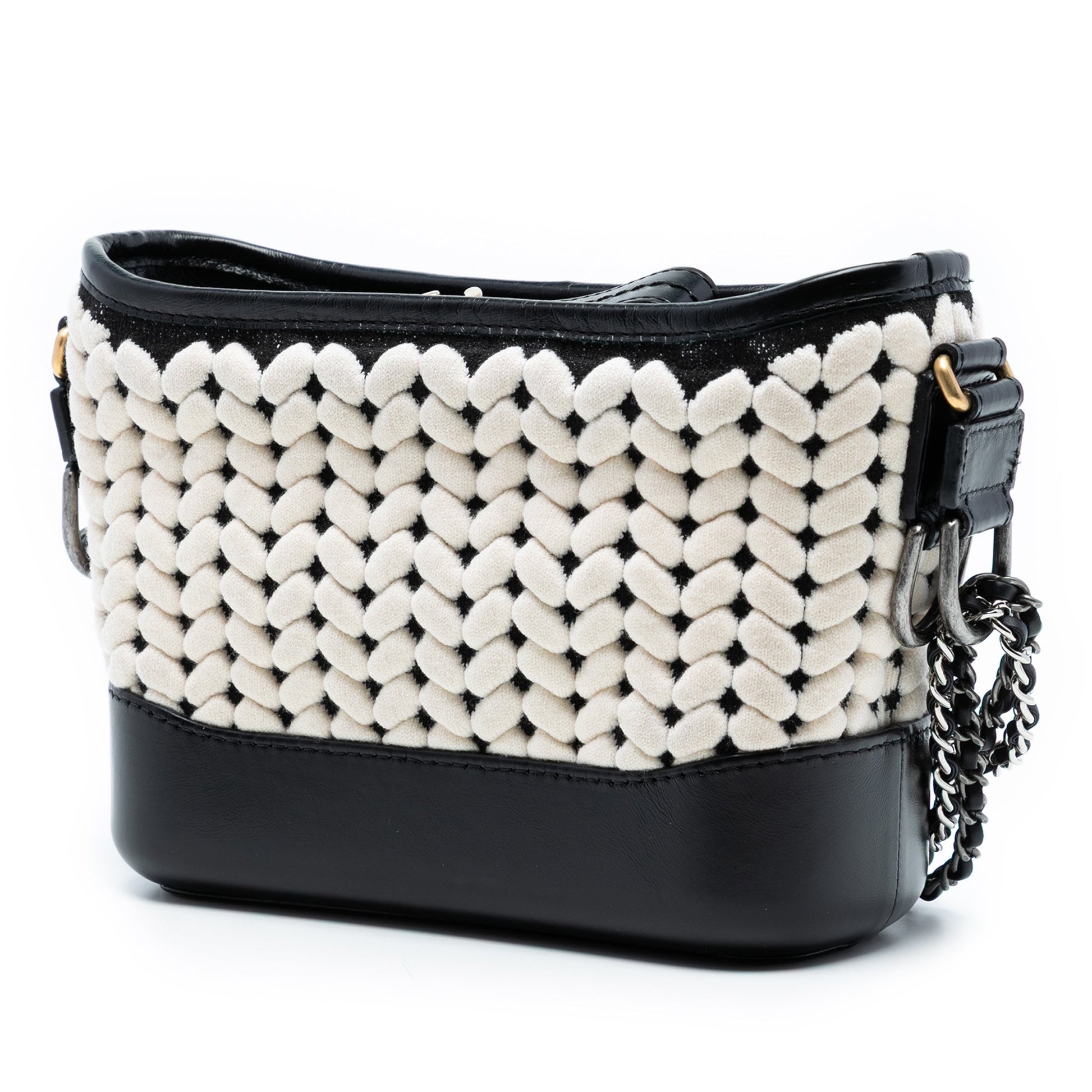 Chanel Small Knit and Calfskin Gabrielle Hobo