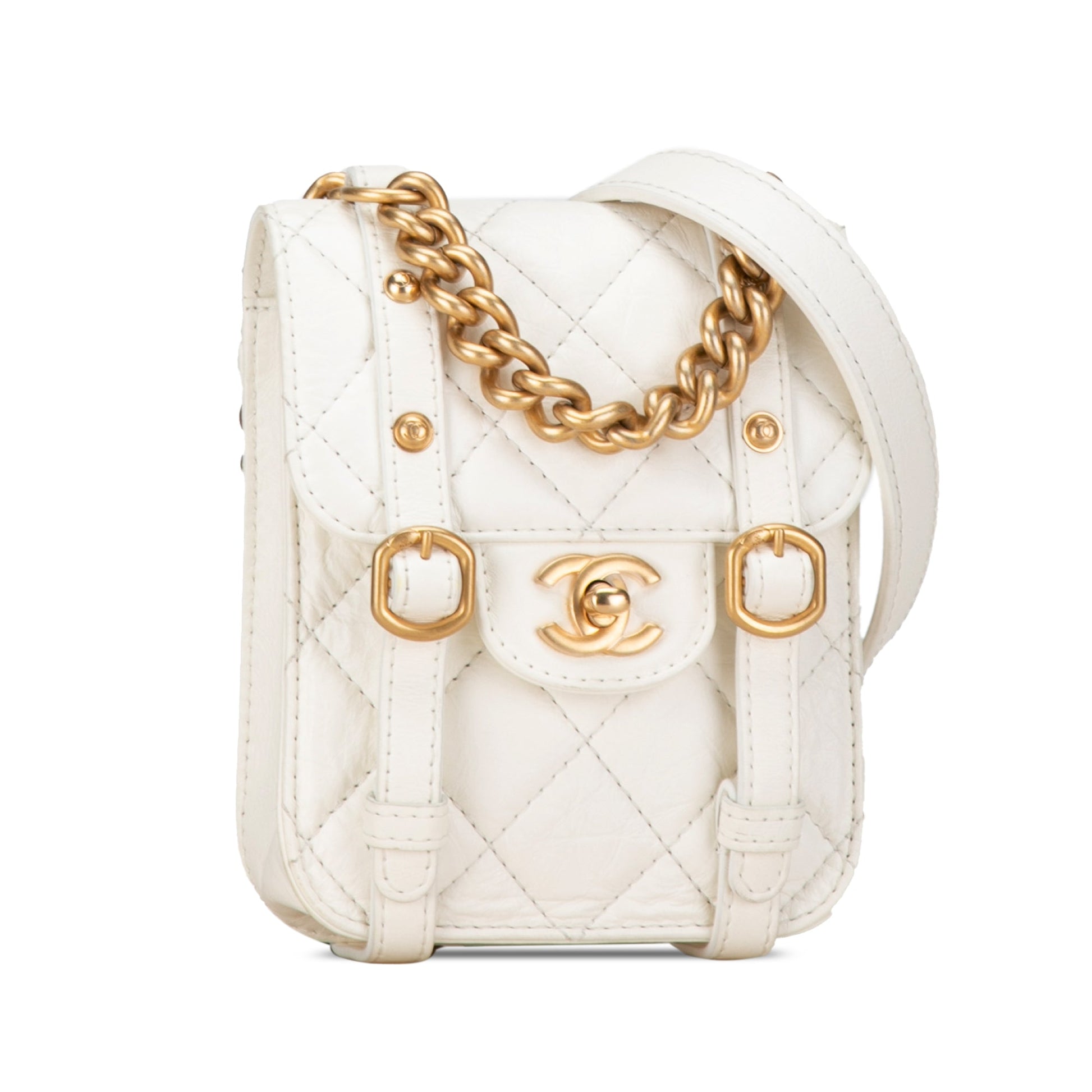Chanel Mini Aged Calfskin City School Flap