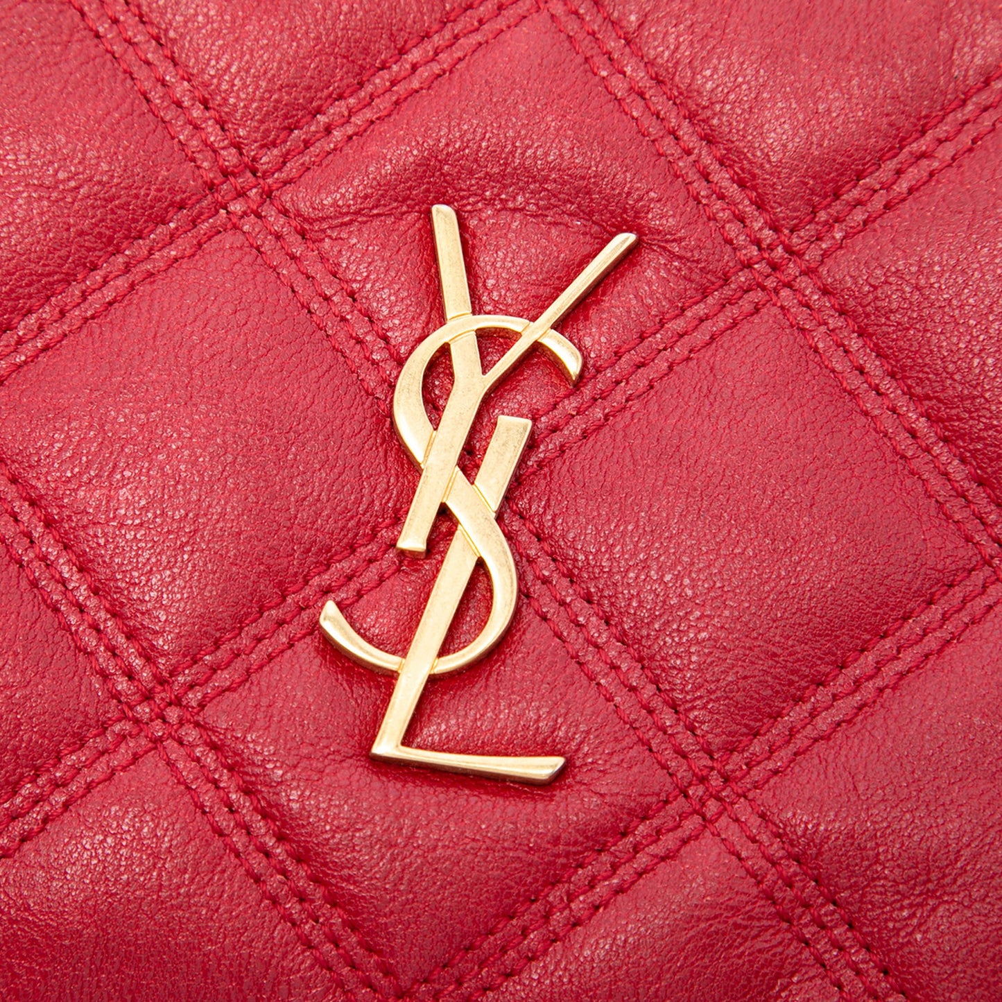 Saint Laurent Mini Quilted Lambskin Becky Double Zip Crossbody
