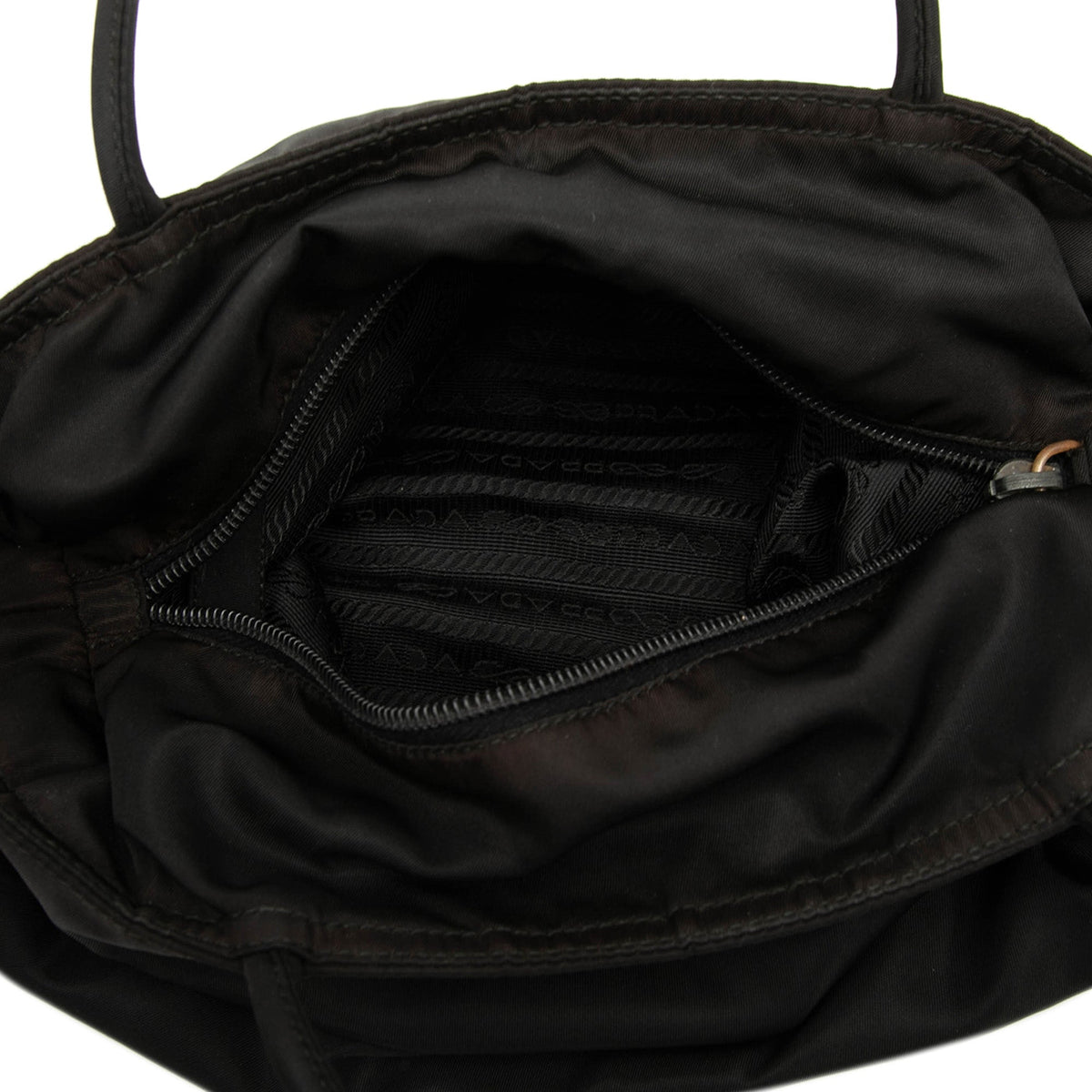 Prada Tessuto Shoulder Bag — Black