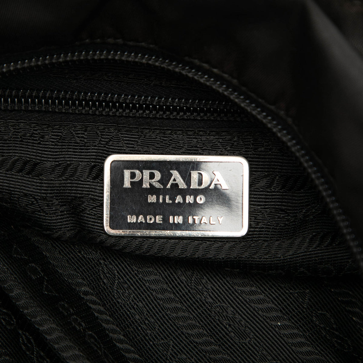 Prada Tessuto Shoulder Bag — Black