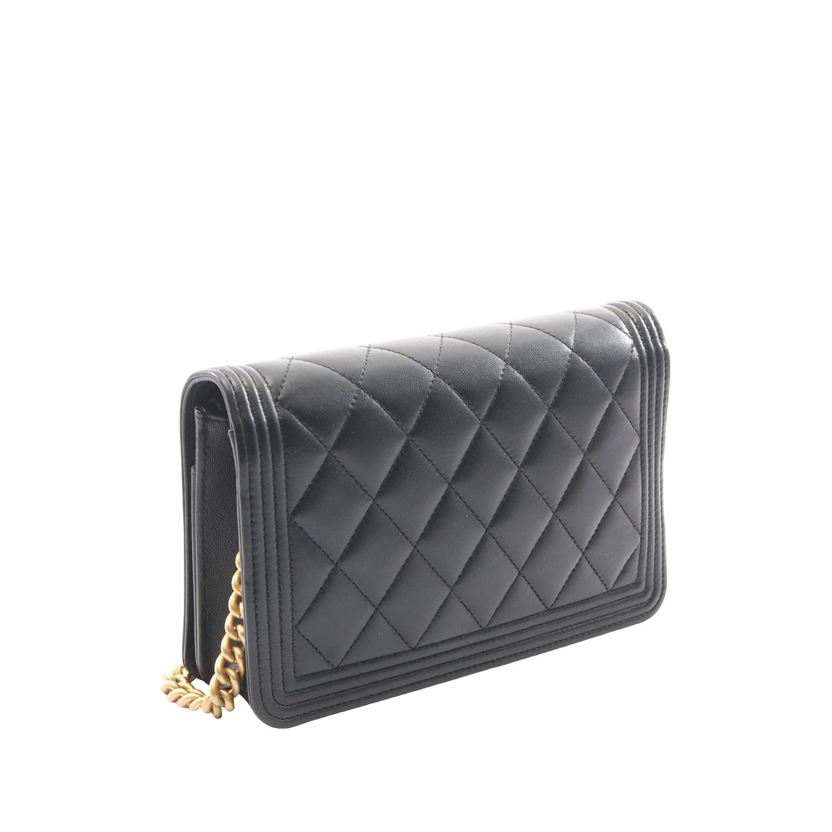 Chanel Lambskin Boy Wallet On Chain