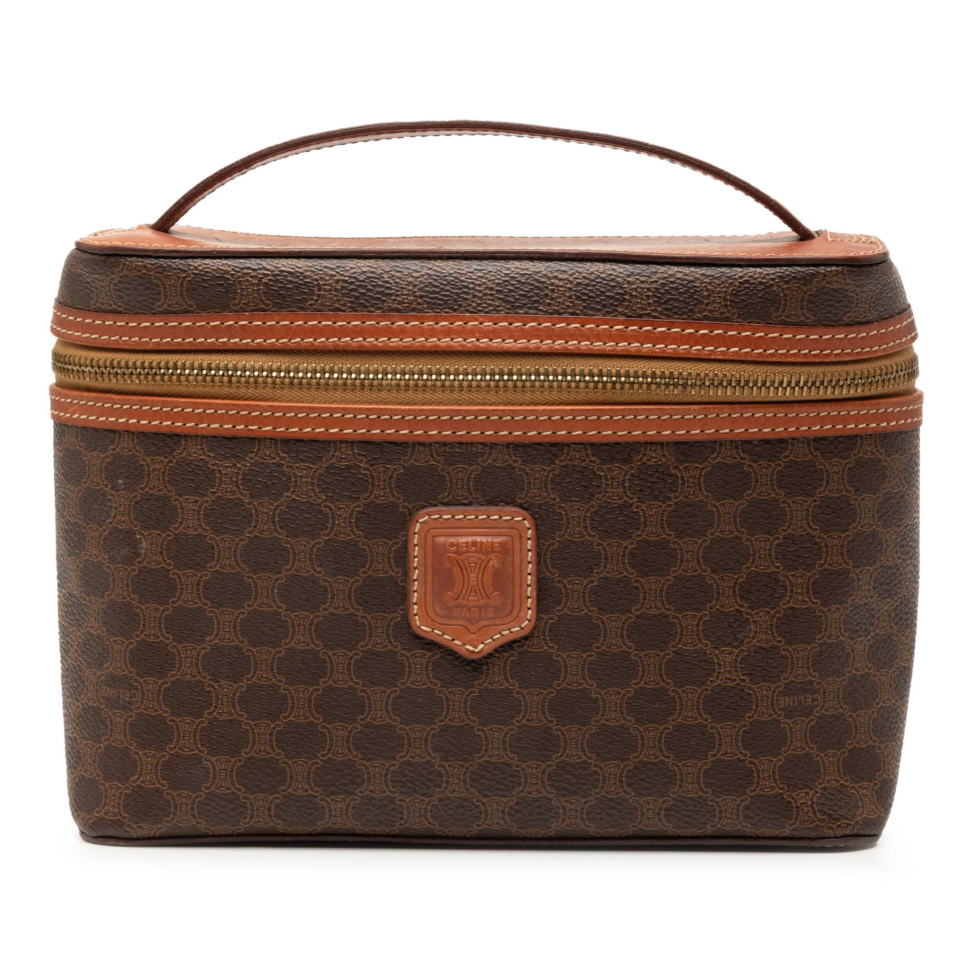 Celine Macadam Coated Canvas Vanity Bag