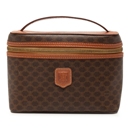 Celine Macadam Coated Canvas Vanity Bag
