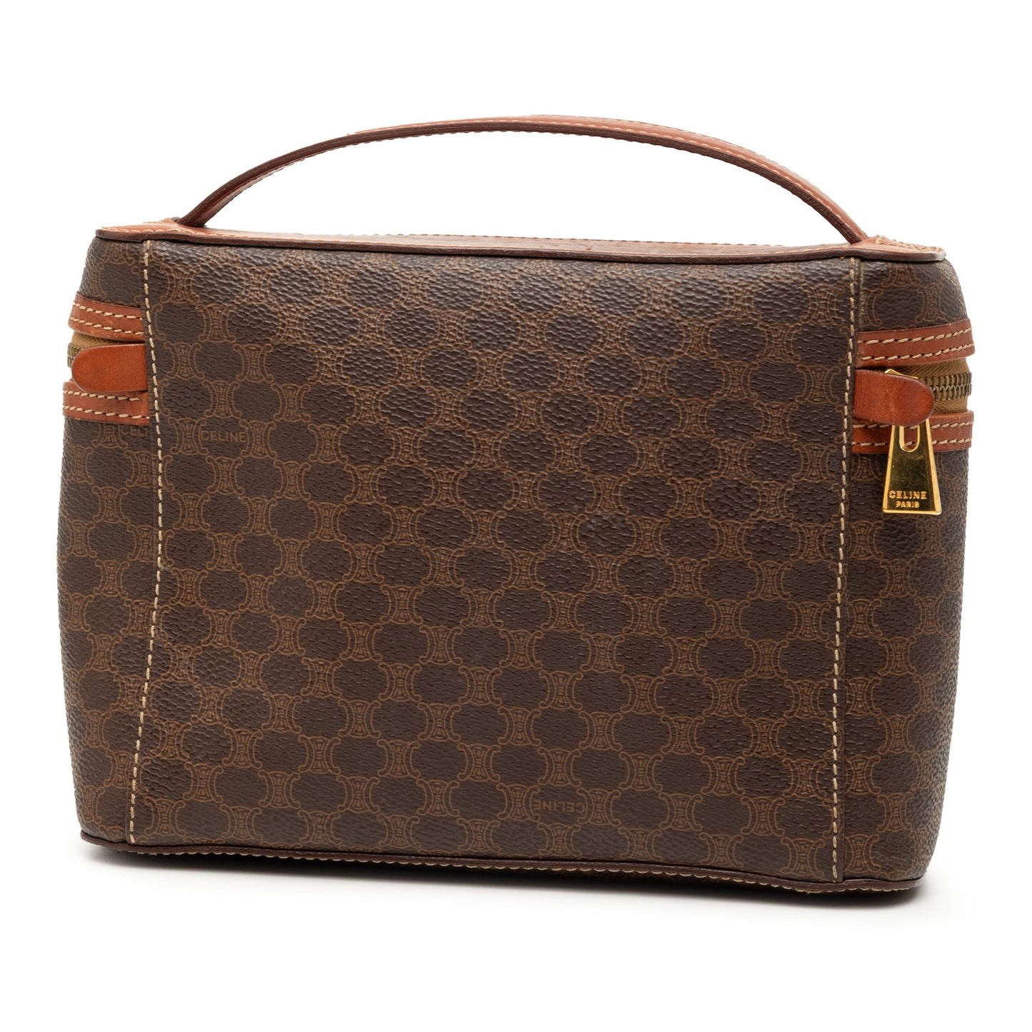 Celine Macadam Coated Canvas Vanity Bag