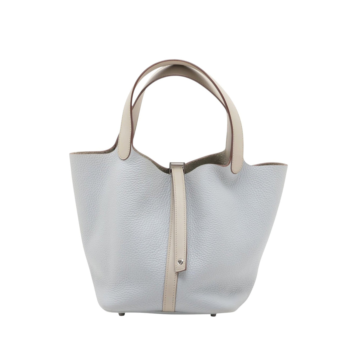 Hermès Bicolor Clemence and Swift Picotin Lock 22 — Blue