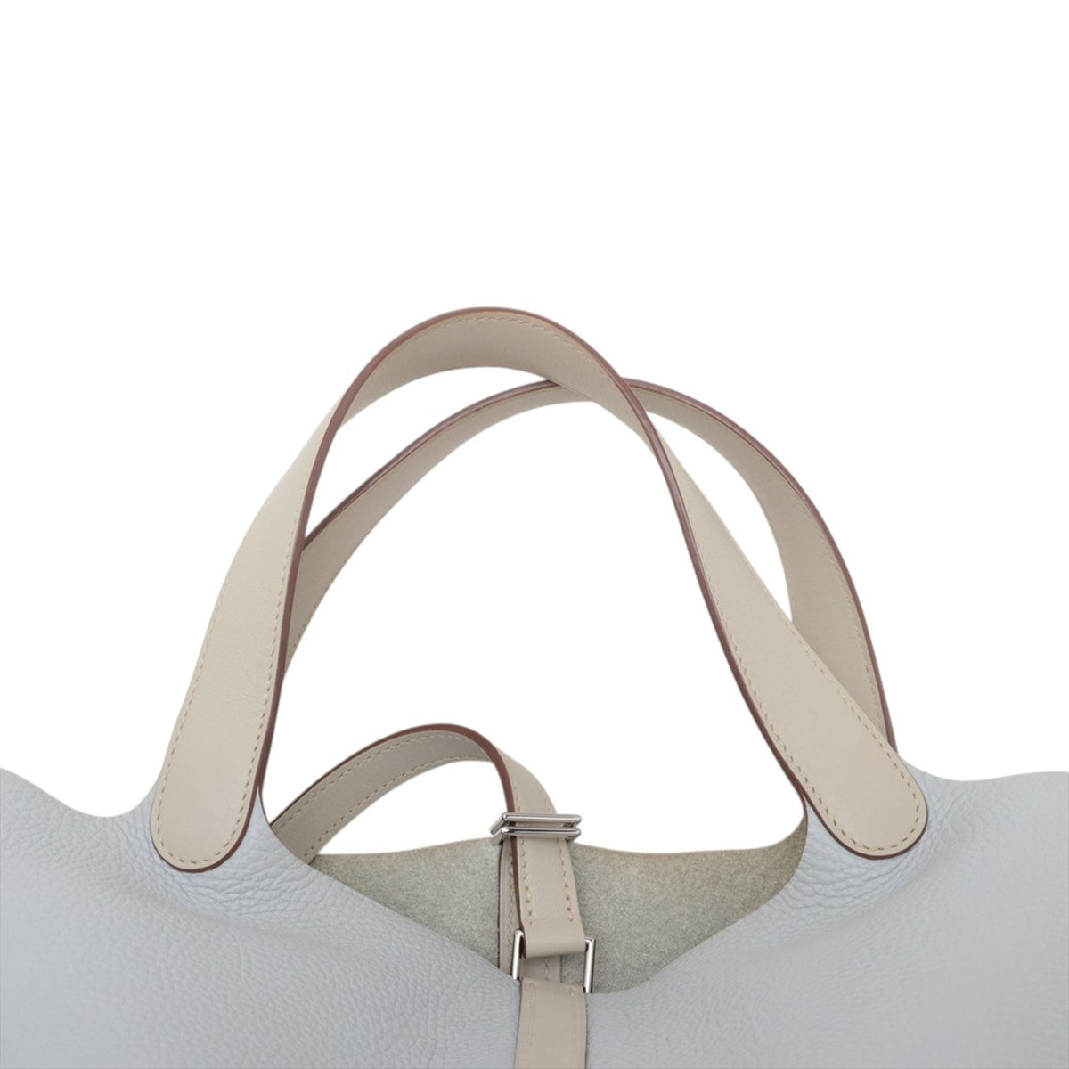 Hermès Bicolor Clemence and Swift Picotin Lock 22 — Blue