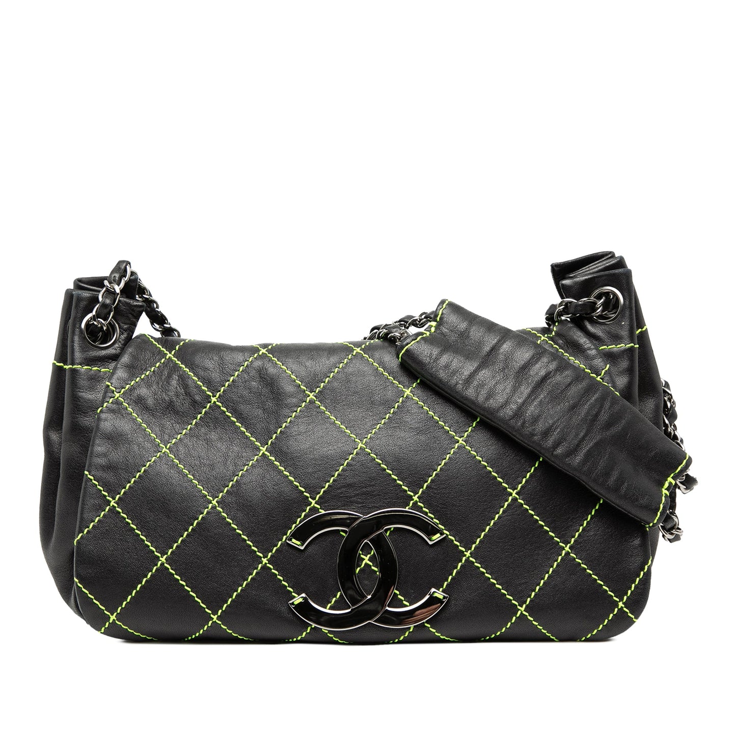 CC Wild Stitch Lambskin Accordion Flap