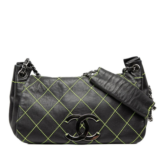CC Wild Stitch Lambskin Accordion Flap