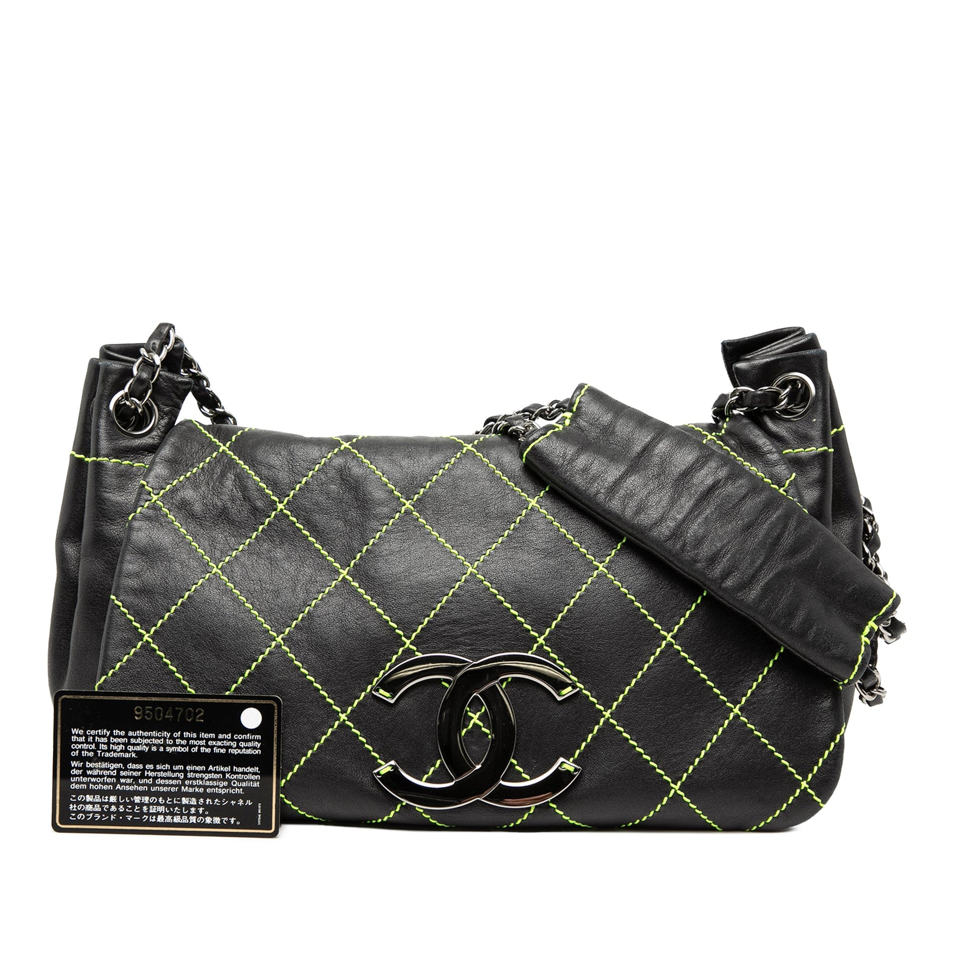 CC Wild Stitch Lambskin Accordion Flap