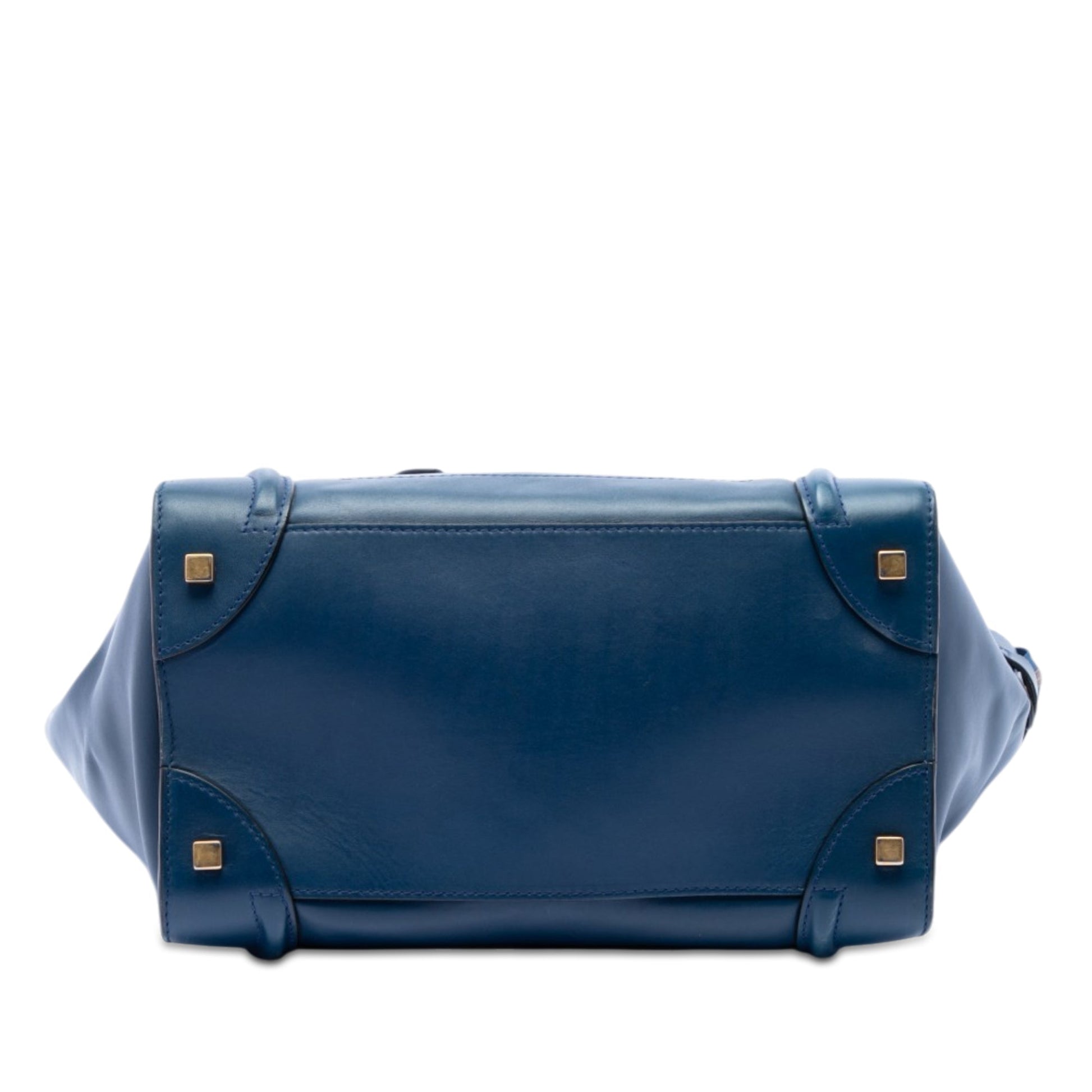 Celine Mini Bicolor Leather Luggage Tote
