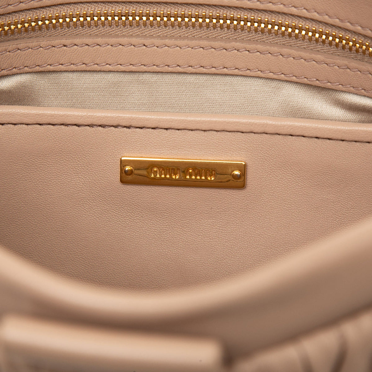 Miu Miu Matelasse Nappa Frame Clutch with Strap