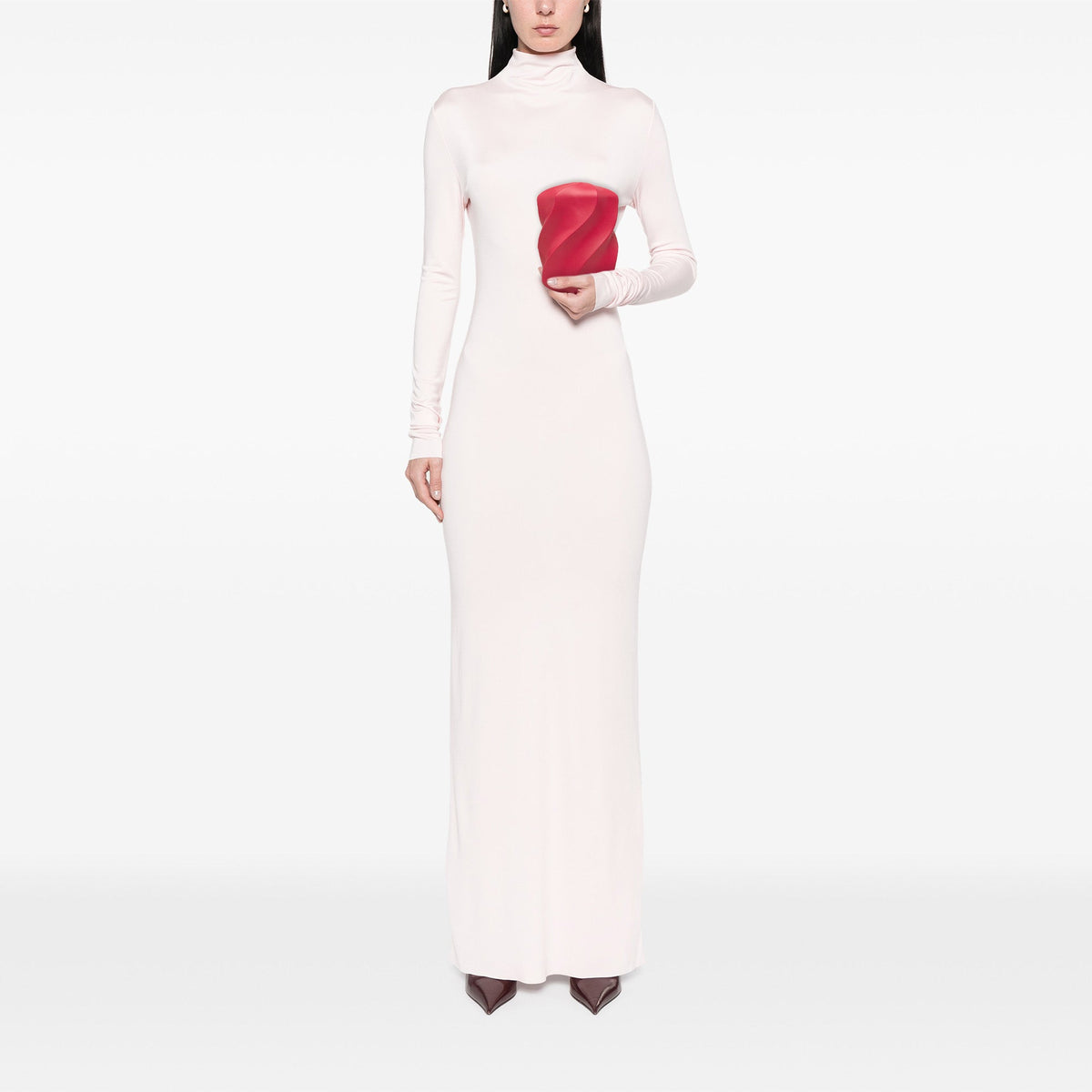Bottega Veneta Calfskin The Whirl Clutch — Pink